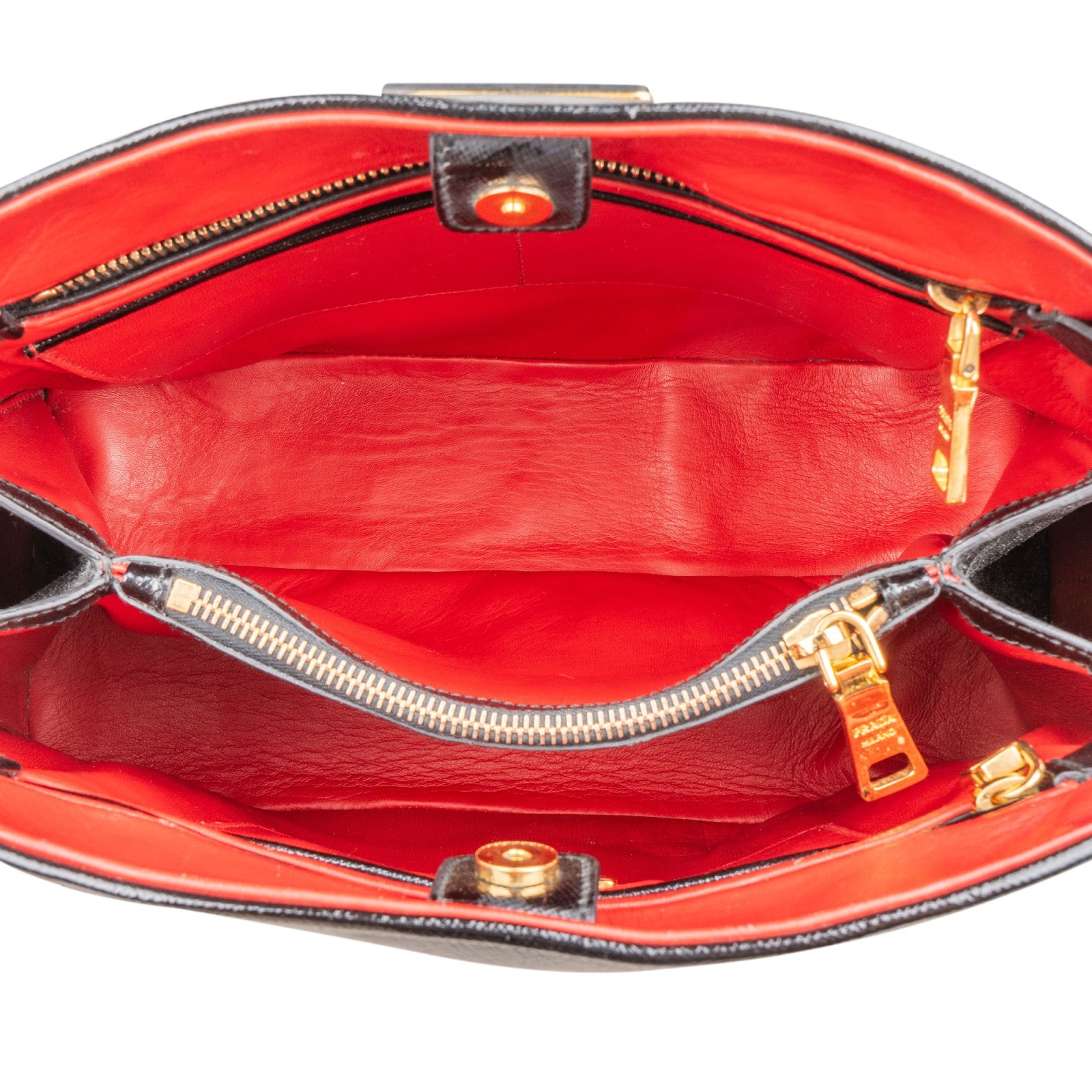 Prada Saffiano Vernis Leather Promenade Handbag