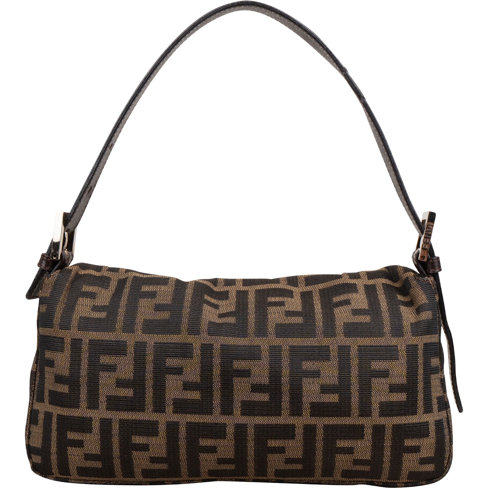 Fendi Monogram Zucca Baguette Shoulder Bag
