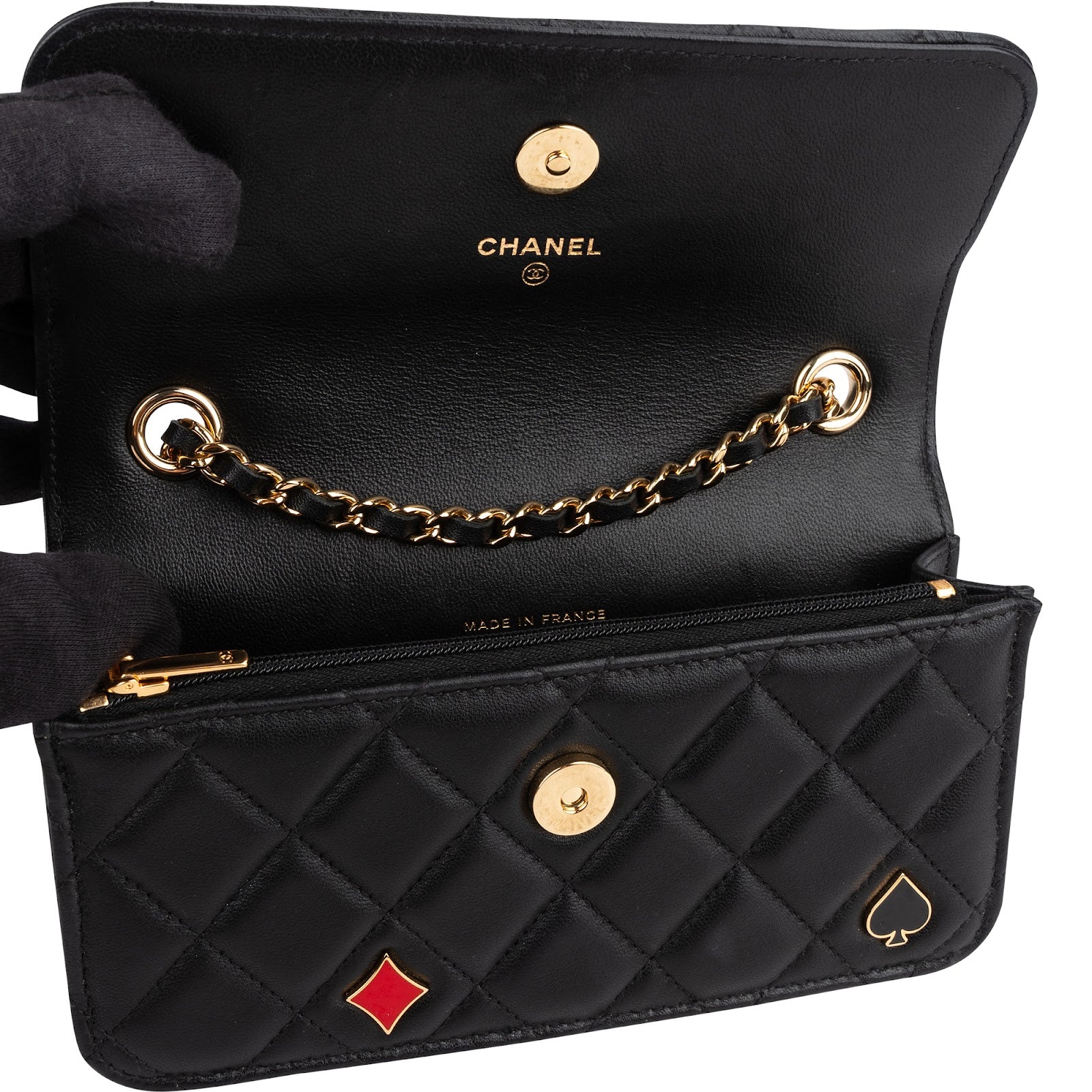 Chanel Quilted Lambskin Coco Casino Single Flap Crossbody Bag