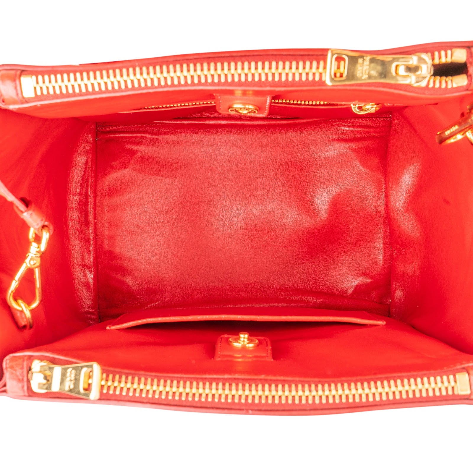 Prada - Ostrich Twin Pocket Crossbody Bag