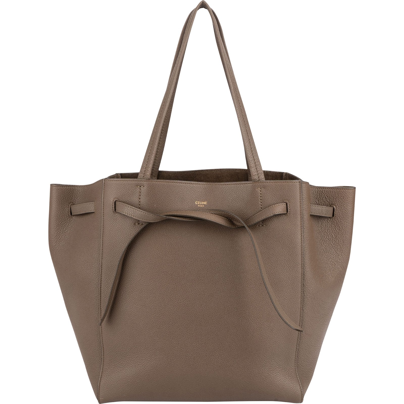 Celine Taupe Grained Calfskin Phantom Cabas Shoulder Bag