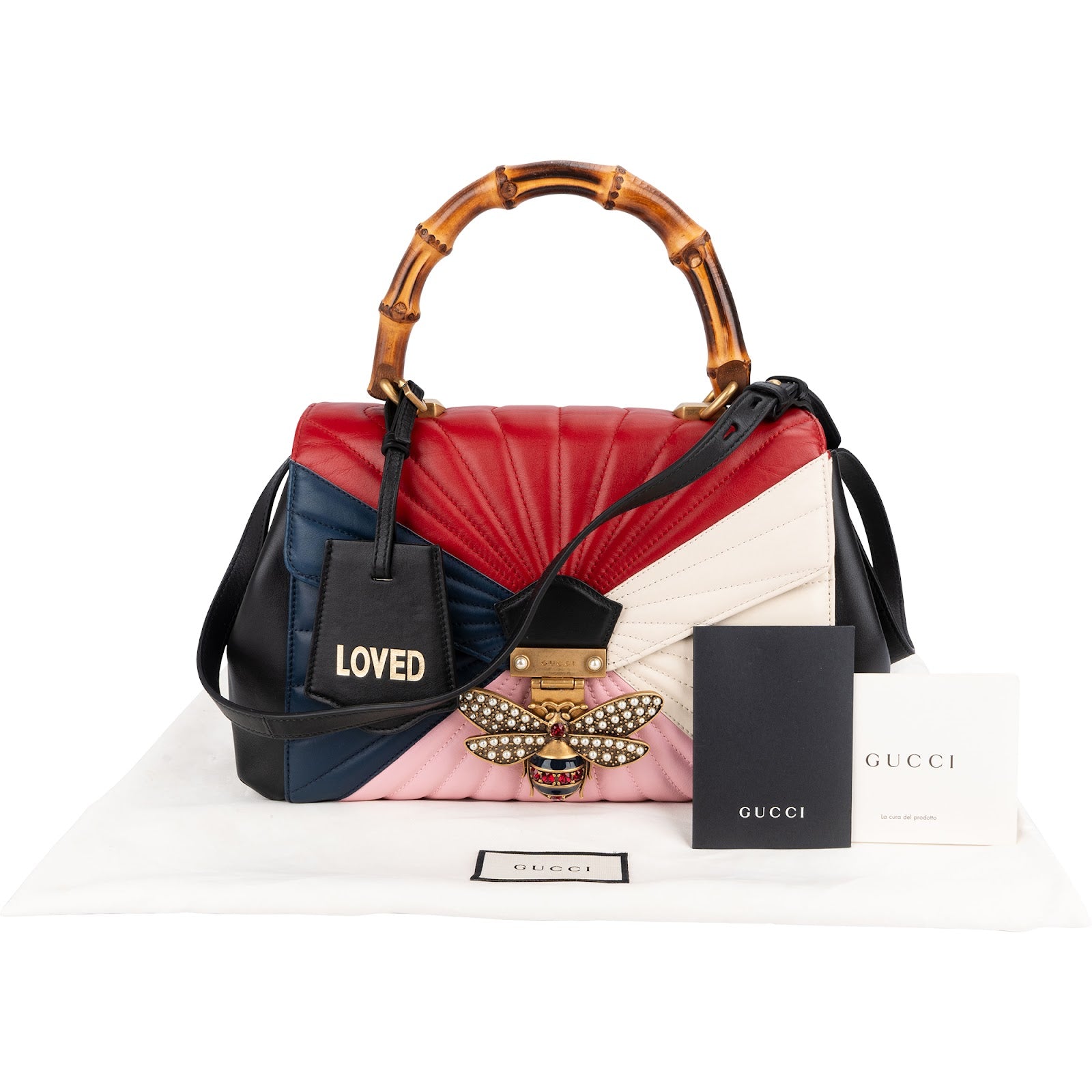 Gucci Multicolor Quilted Leather Queen Margaret Handbag