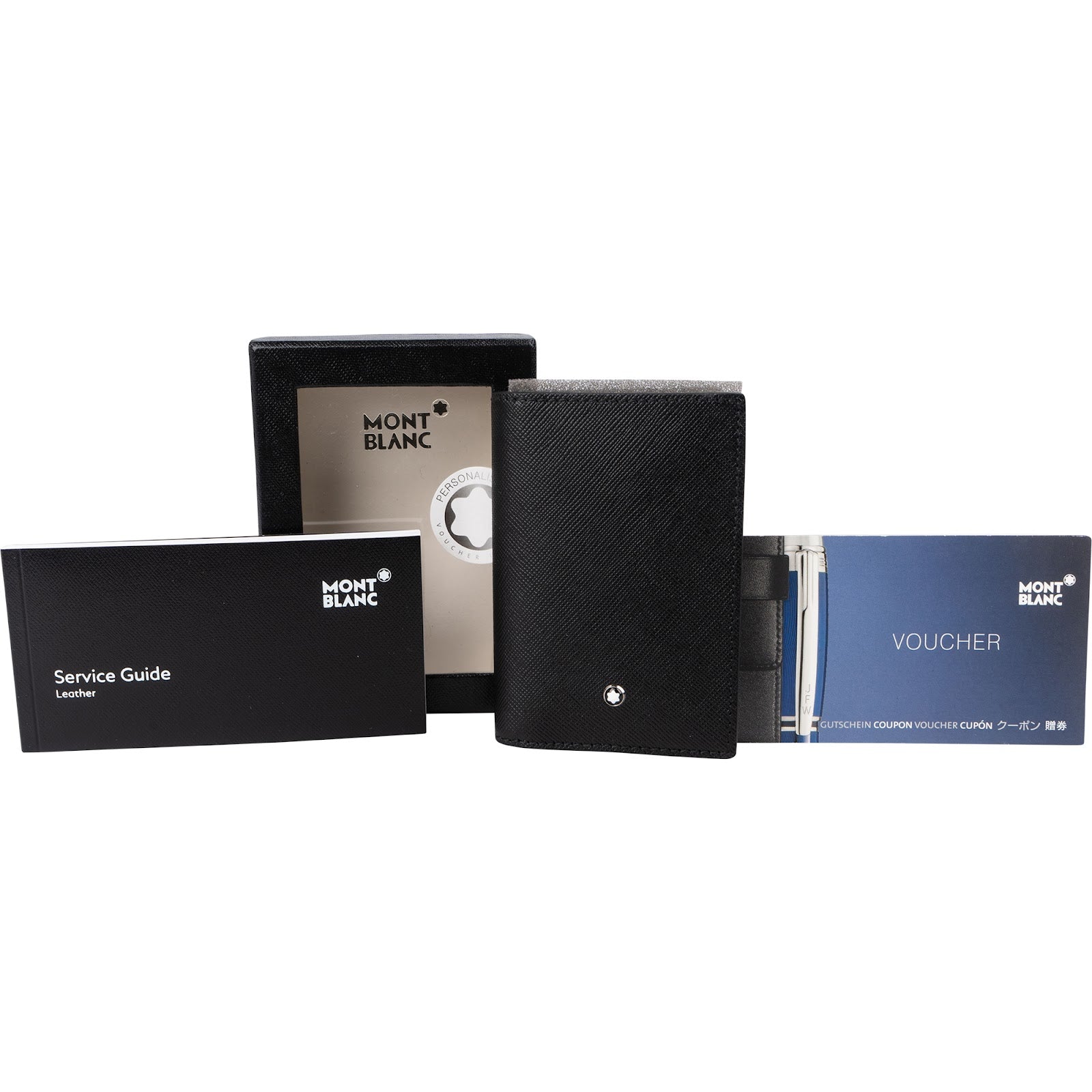 Porte-cartes de visite Montblanc en cuir Saffiano