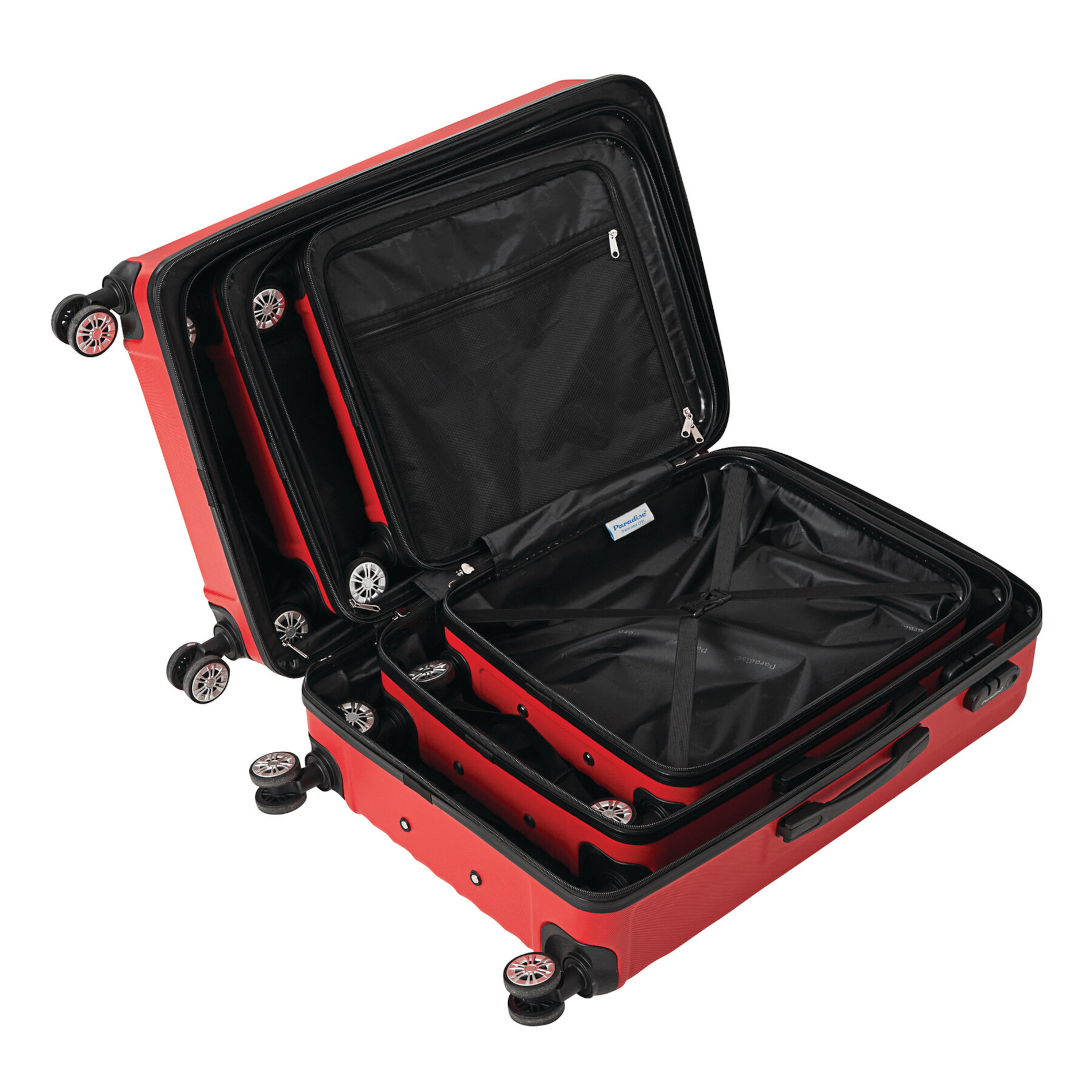 KINGSTON 3-tlg. Kofferset - rot