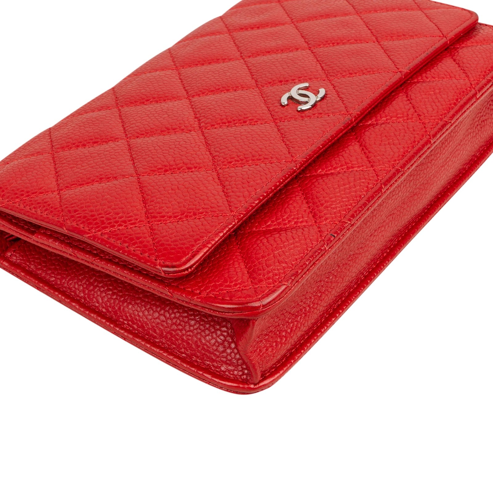 Chanel Quilted Caviar Leather Wallet On Chain Crossbody Bag
