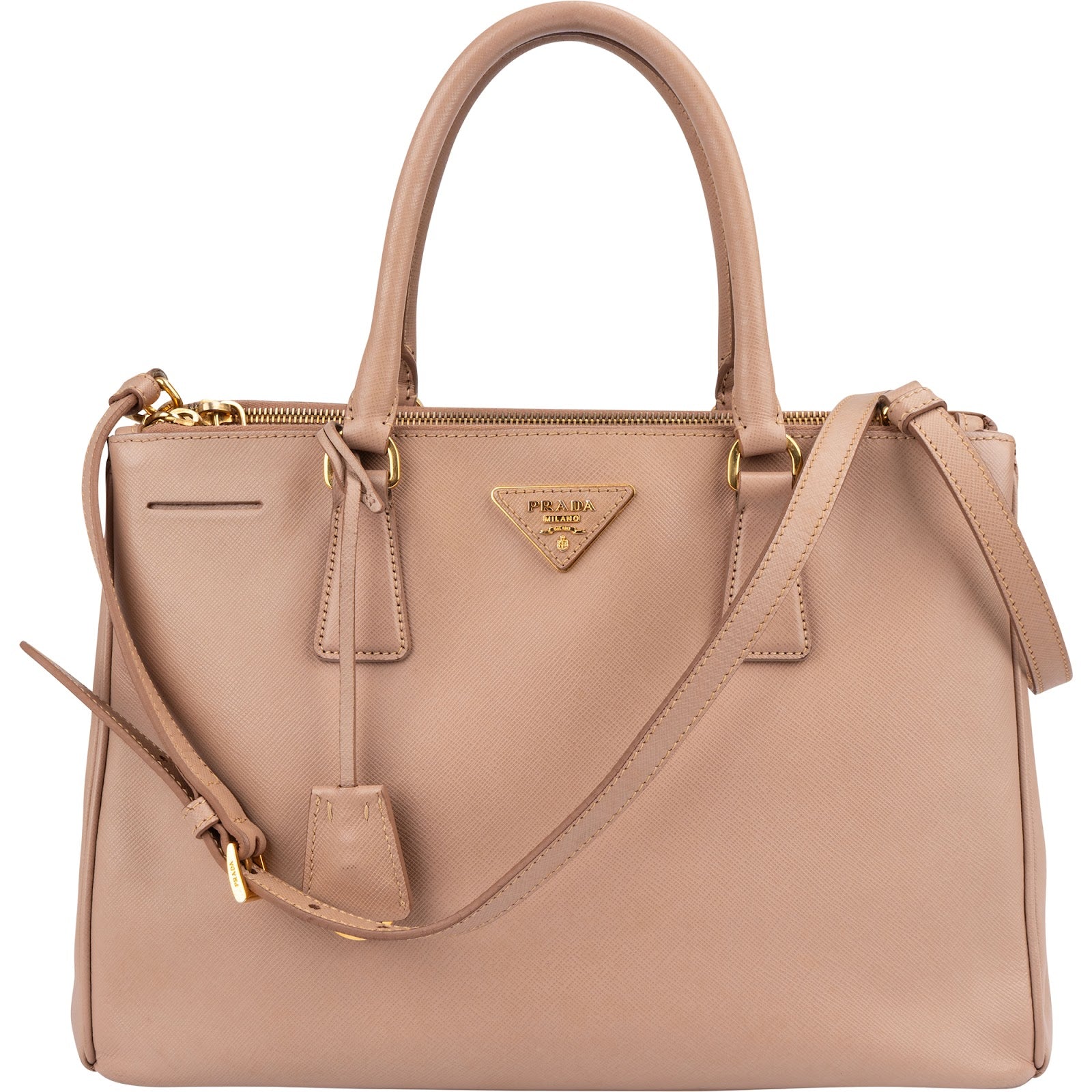 Prada – Galleria beige handtas