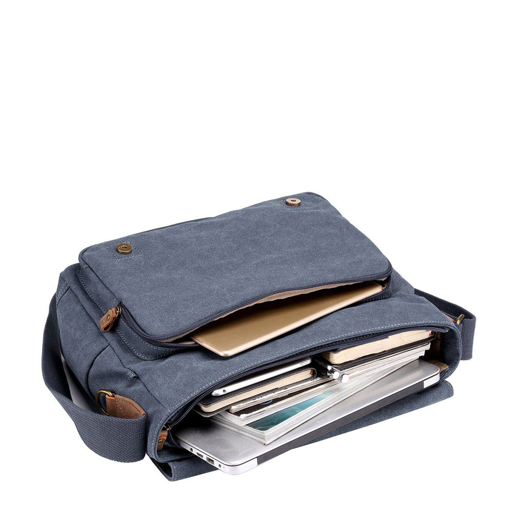 Klasyczna torba na laptopa - niebieska