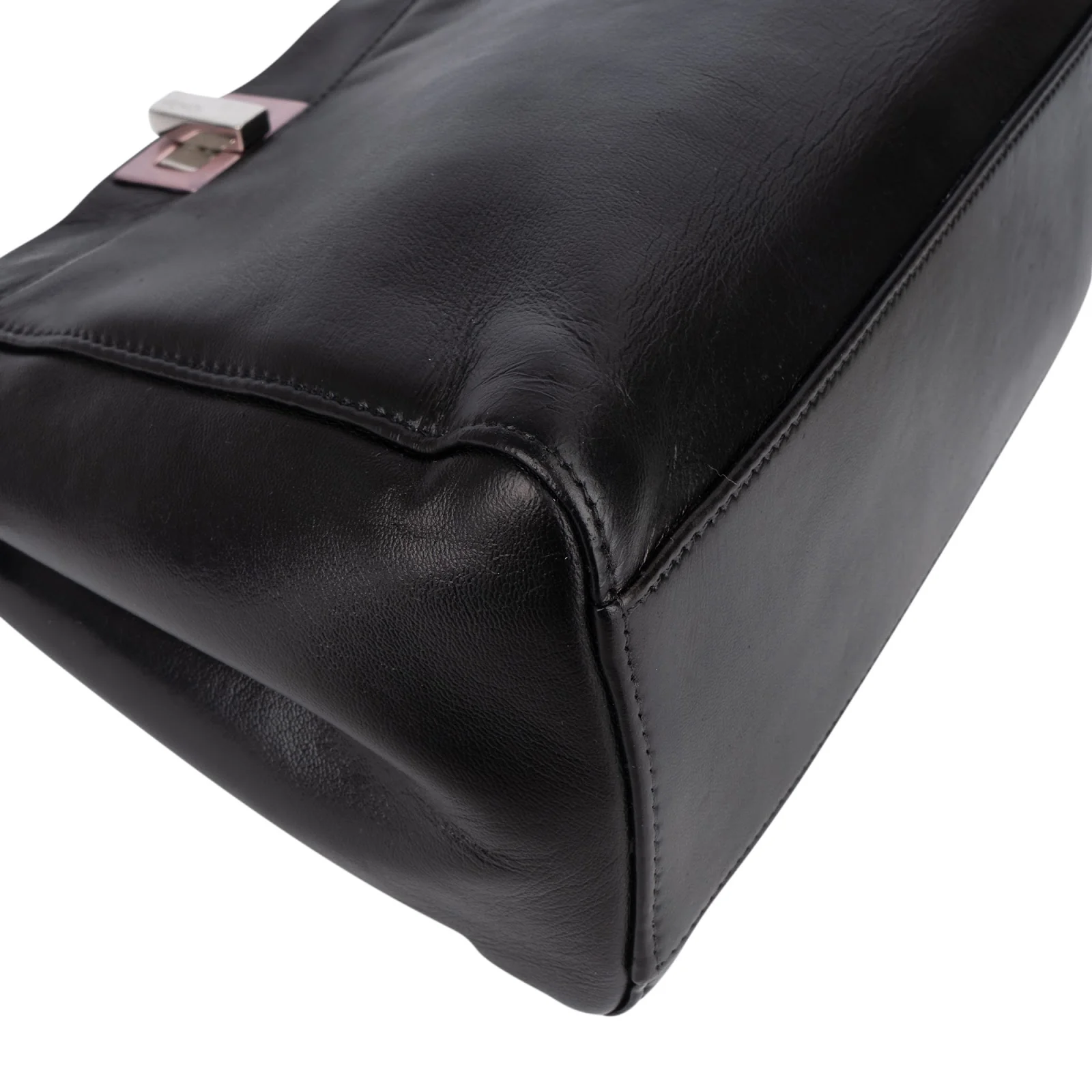 Fendi Black Leather Peekaboo Handbag