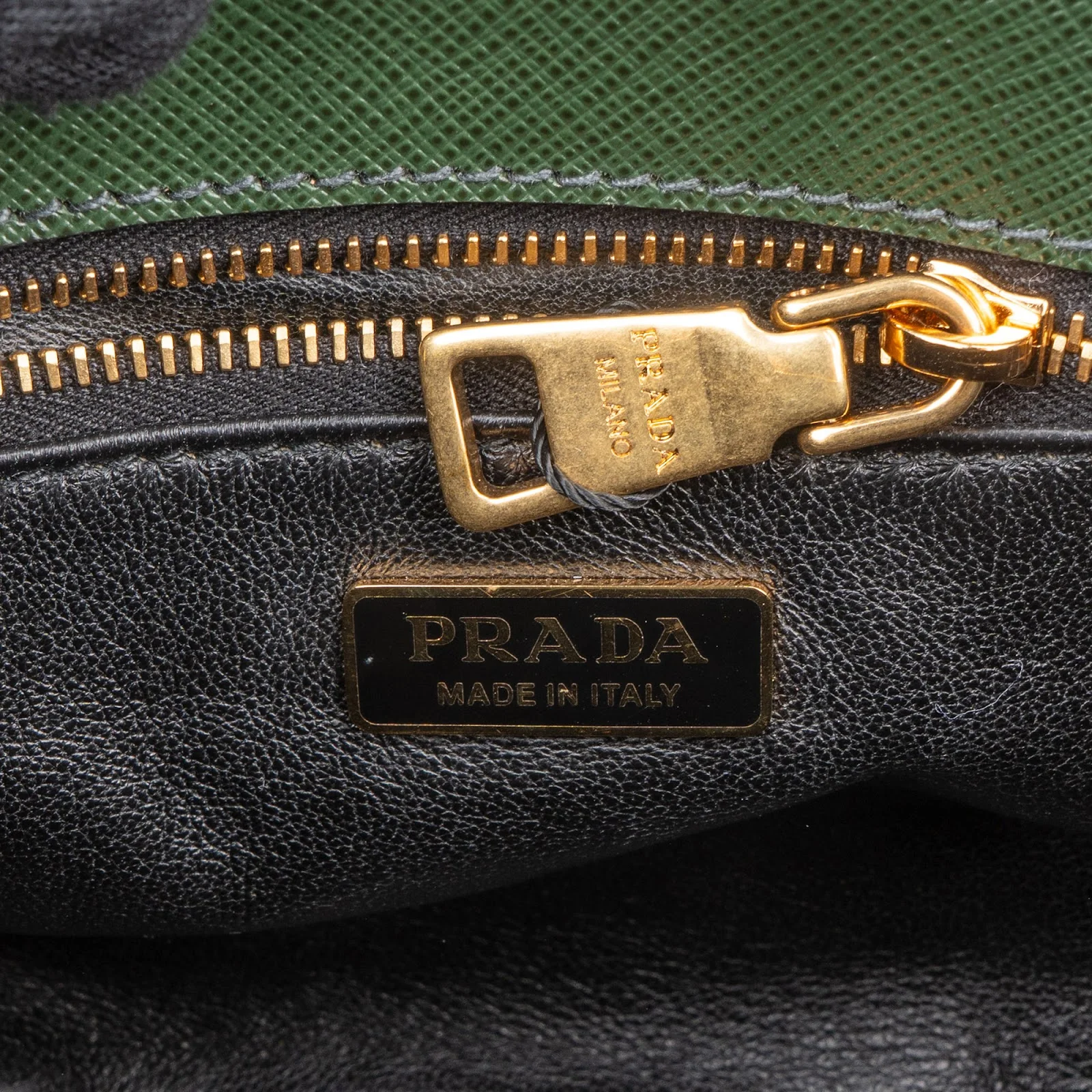 Prada Saffiano Leather Golden Floral Pelletteria Galleria Mini Handbag