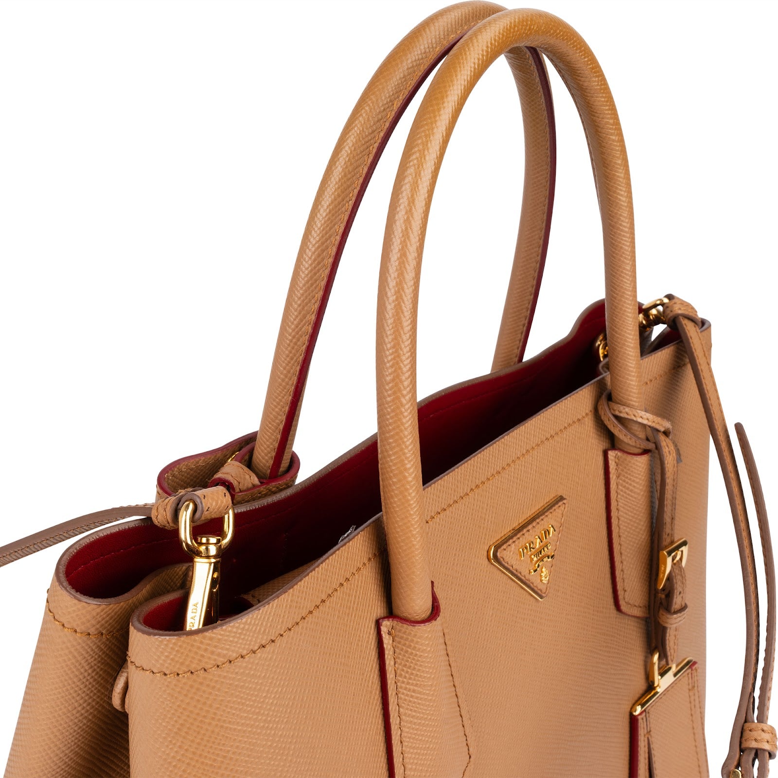 Prada Saffiano Leather Double Handbag