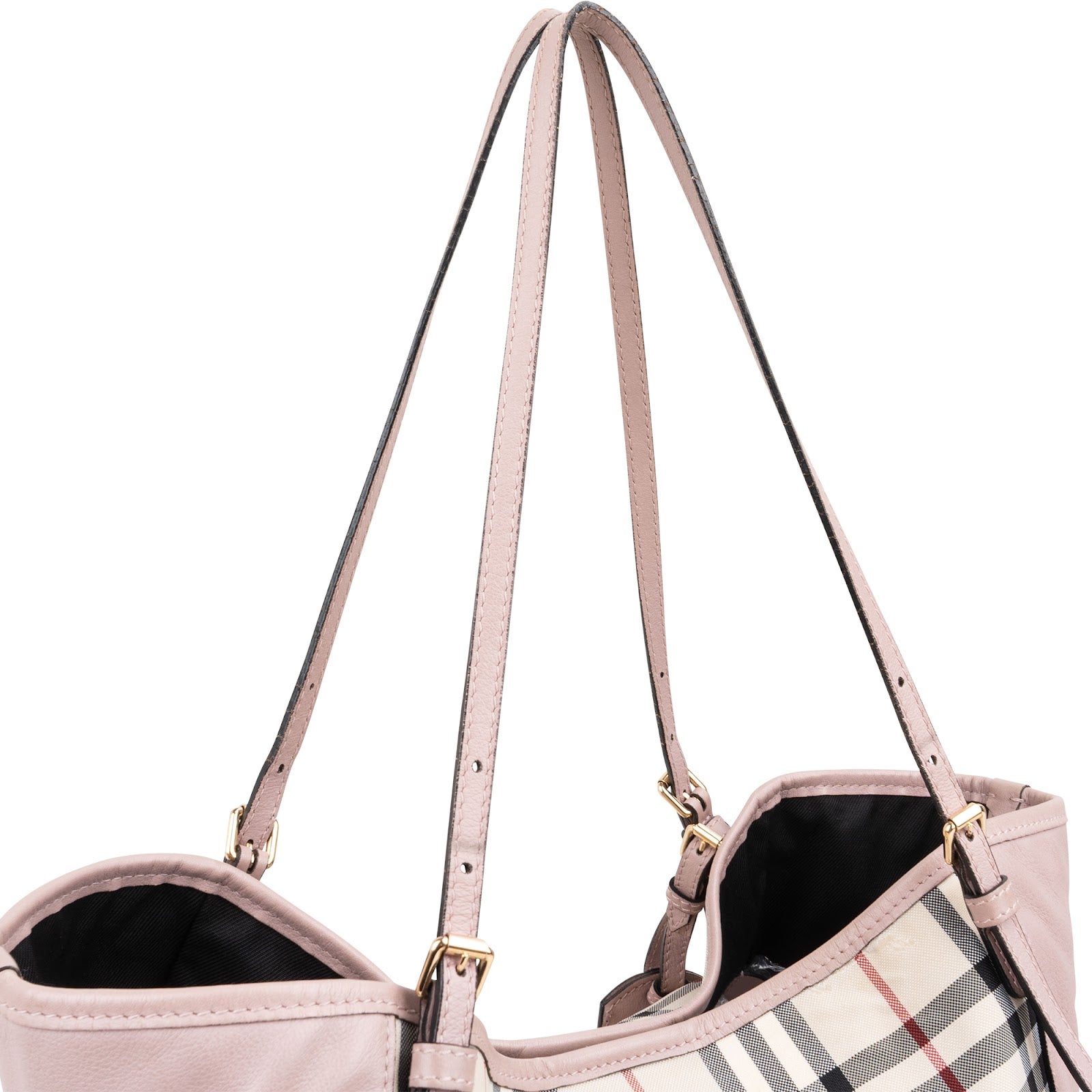Burberry - Haymarket Check Leather Canter Shoulder Bag
