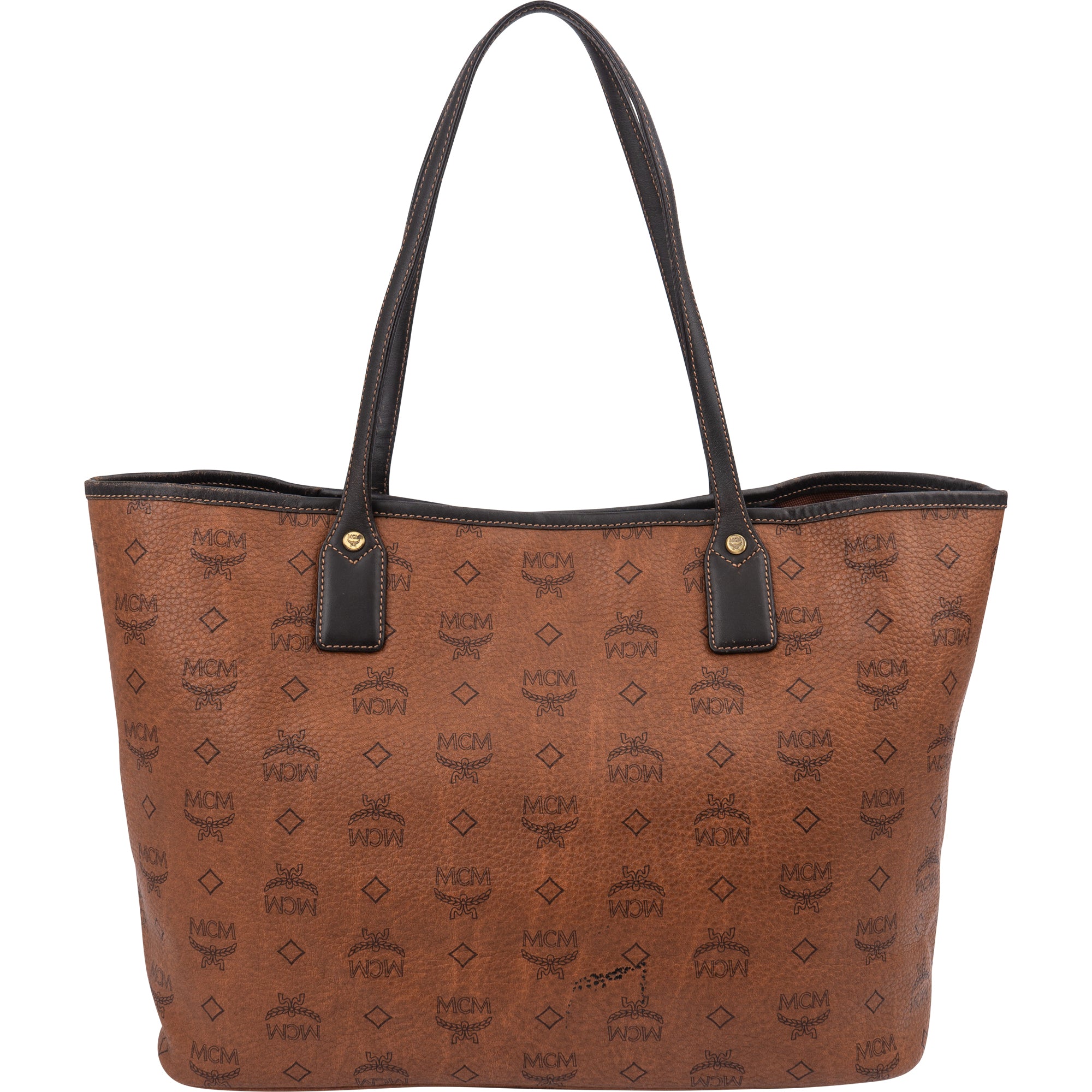 MCM Monogram Visetos Leather Liz Reversible Shopper
