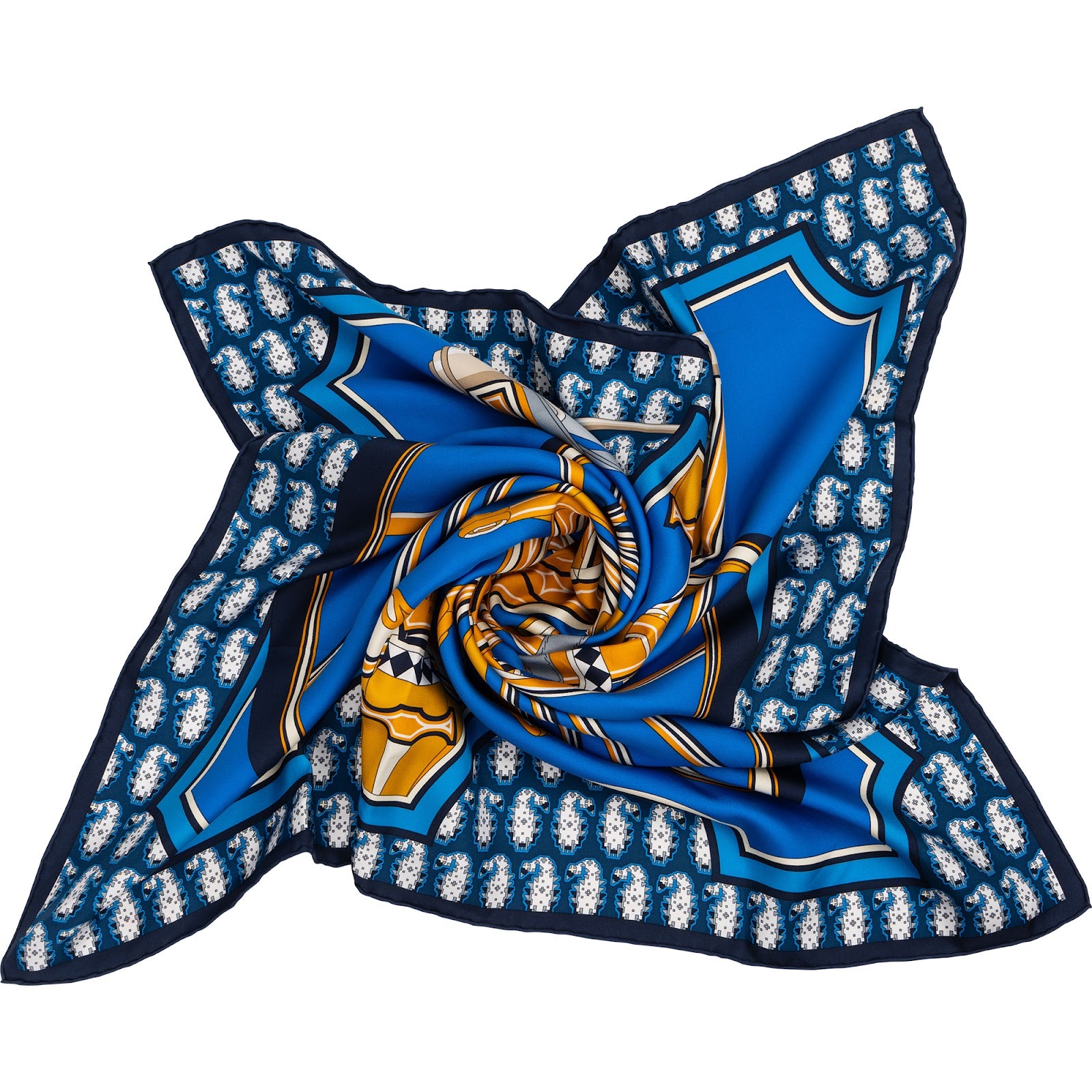 Hermès Silk Les Roues de Phaeton Carre 90 Tuch
