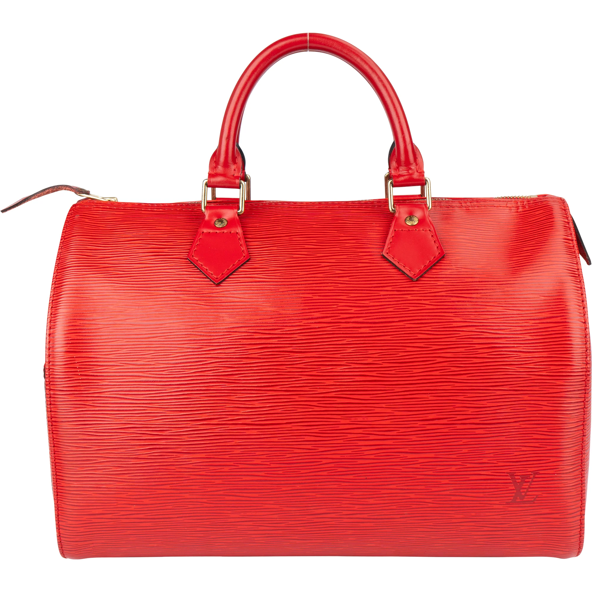 Louis Vuitton Red Epi Leather Speedy 30 Boston Bag