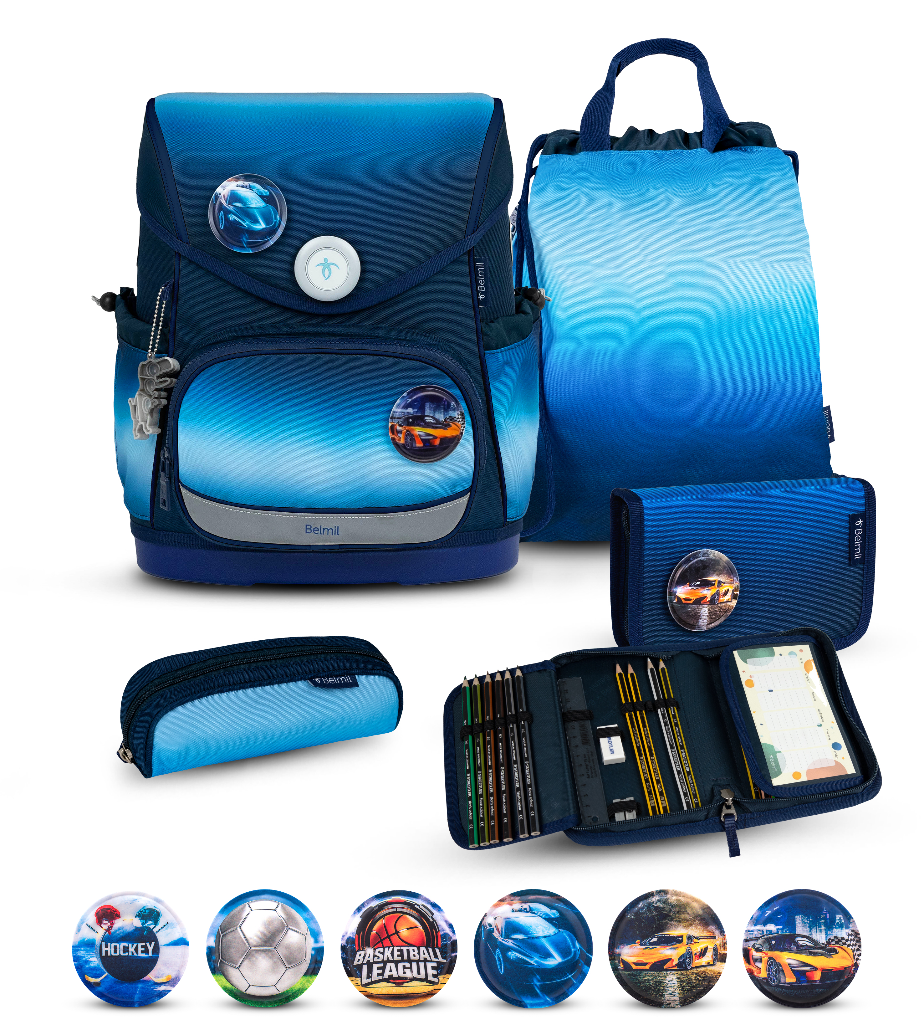 Compact Plus Schulra﻿nzen-Set 5-tlg - Blue Navy