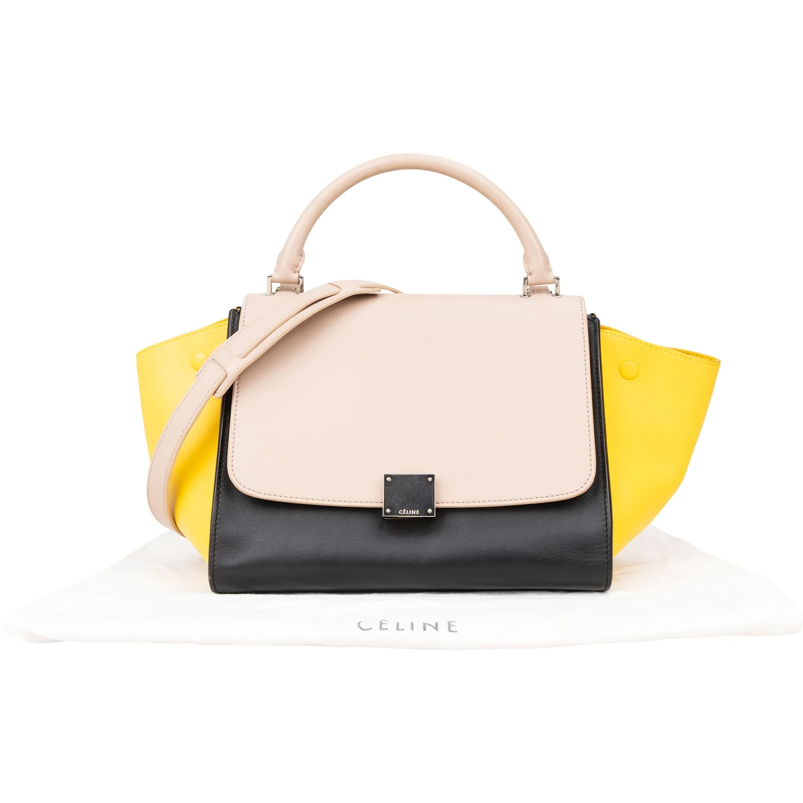 Céline Tricolor Leather Trapeze Handbag