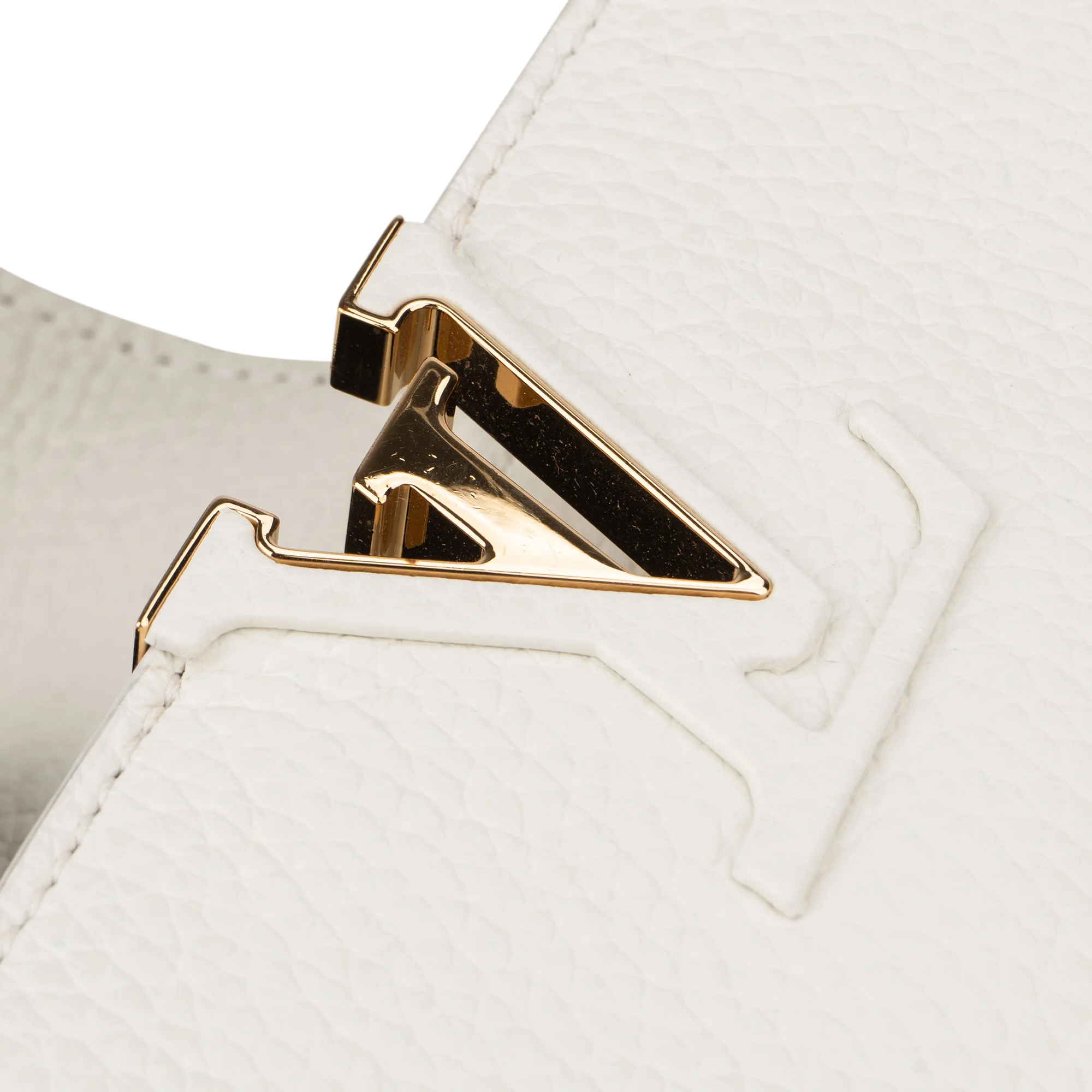 Louis Vuitton White Leather Capucines BB Handbag
