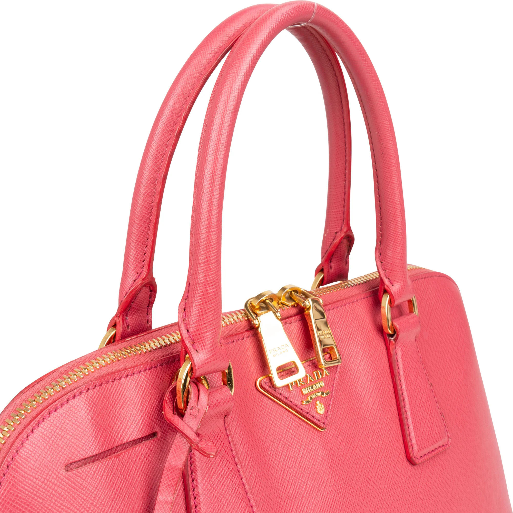 Prada Pink Saffiano Leather Promenade Handbag