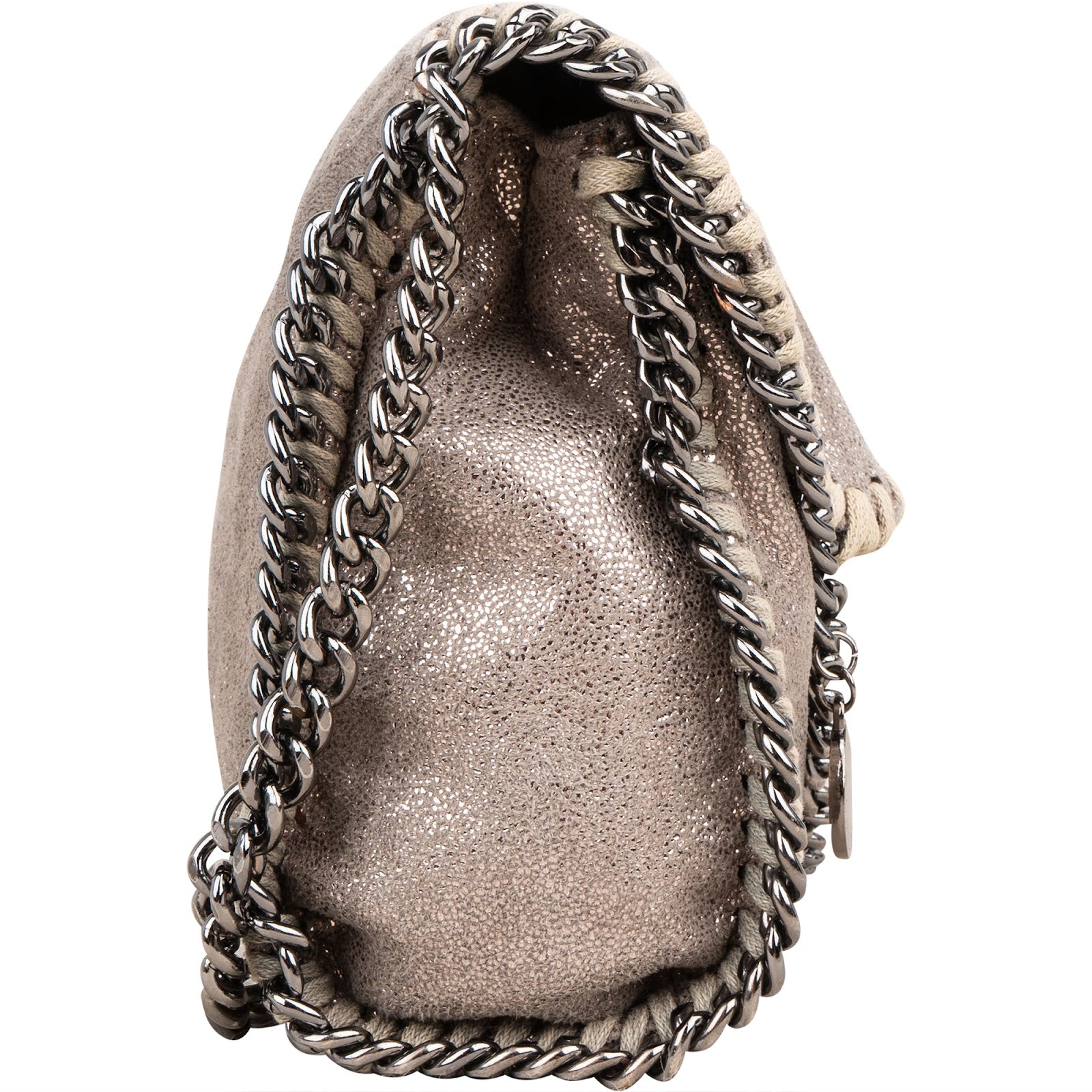 Stella McCartney Metallic Falabella Fold Over Crossbody Bag