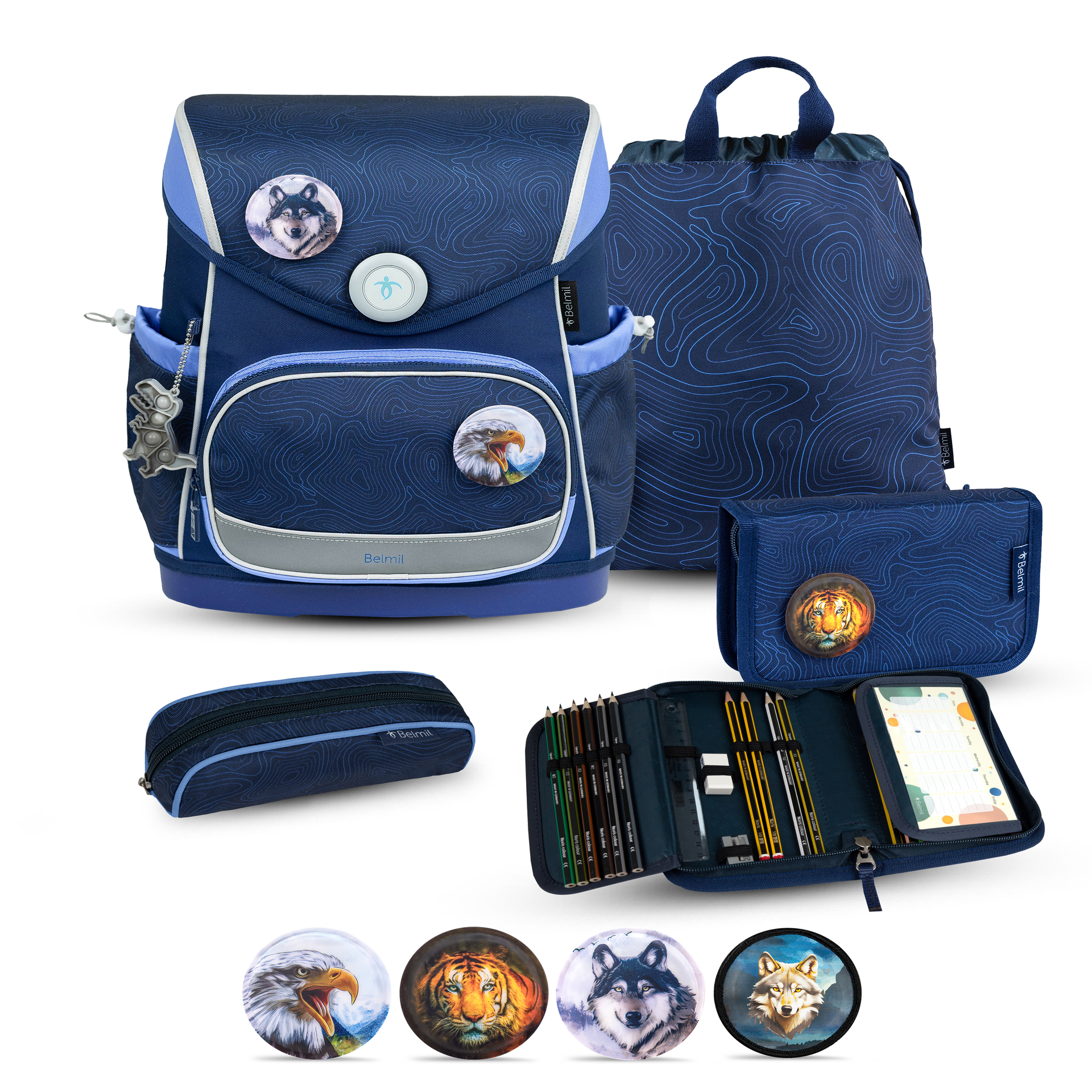 Compact Plus Schulranzenset 5-teilig - Topographic