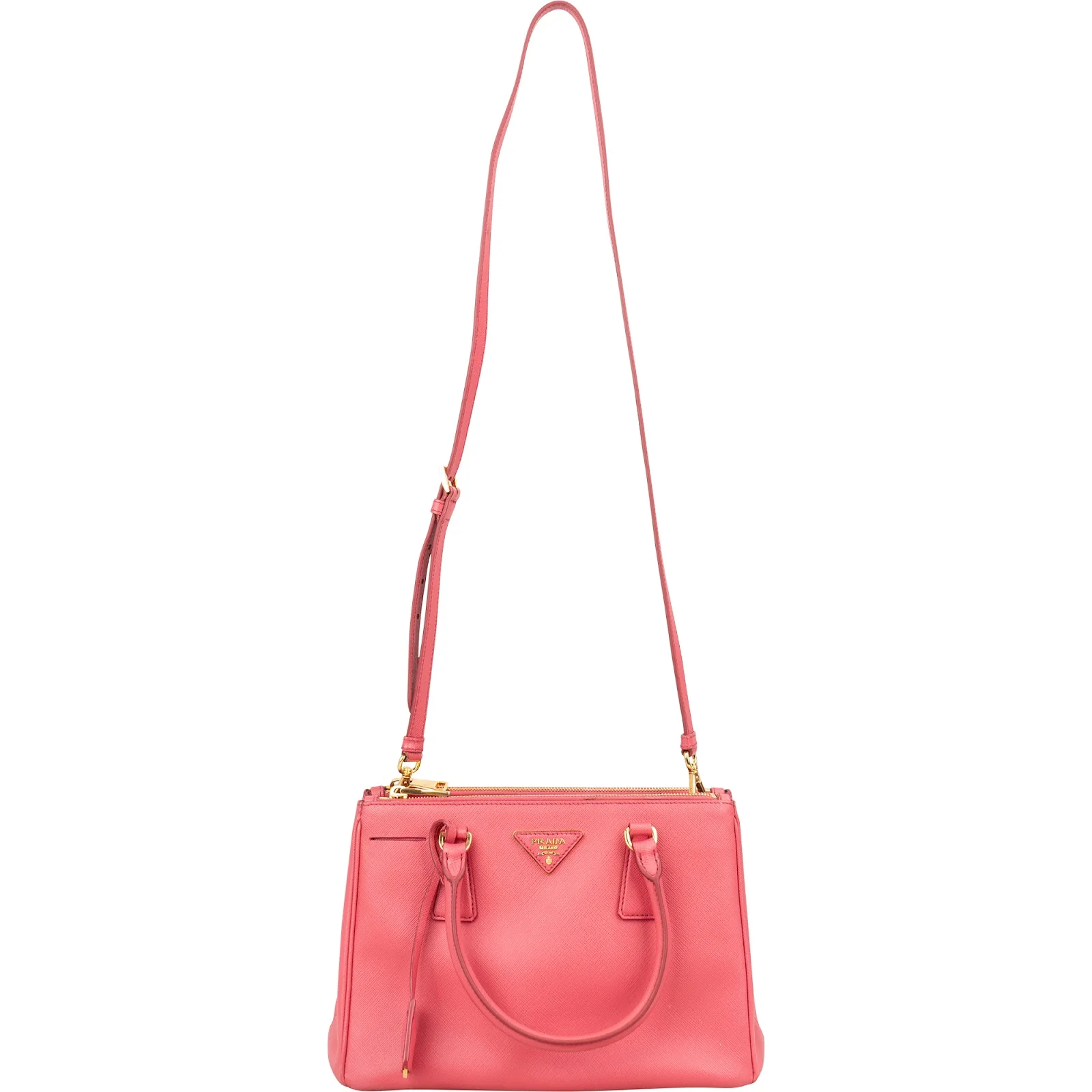 Prada Pink Saffiano Leather Galleria Handbag