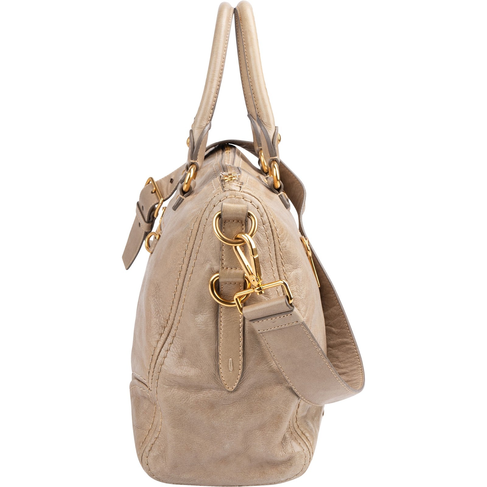Prada - Vitello Shine Bowler Handtasche