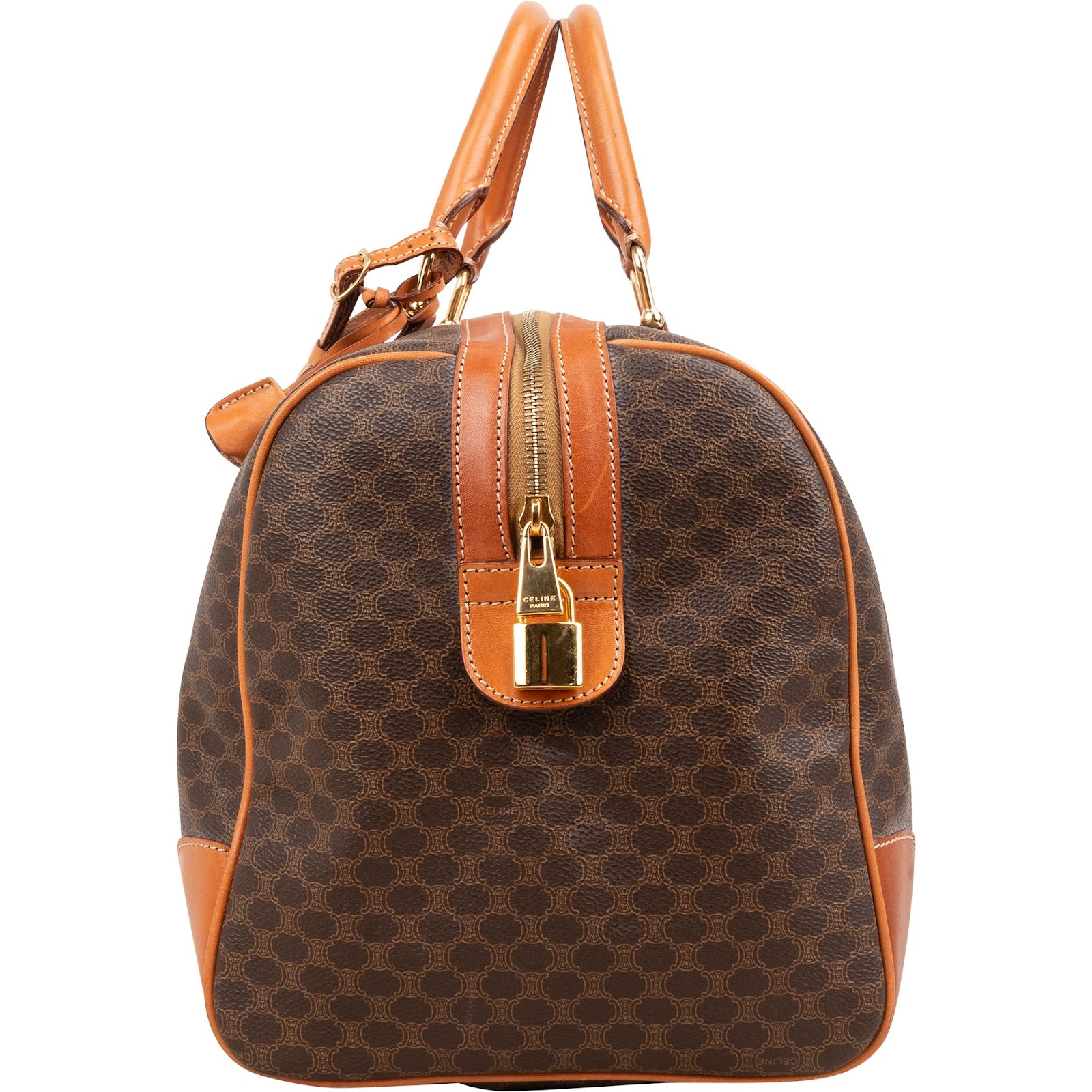 Celine Monogram Macadam Canvas Boston 45 Reisetasche
