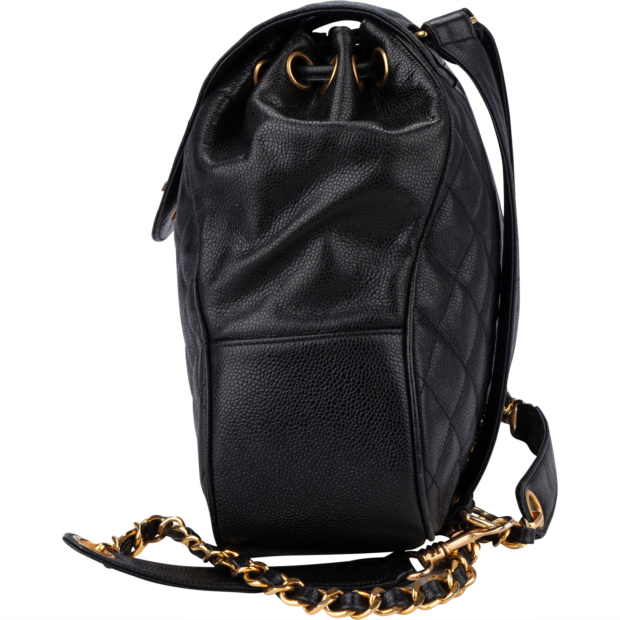 Chanel - Quilted Caviar Leather Chain Backpack