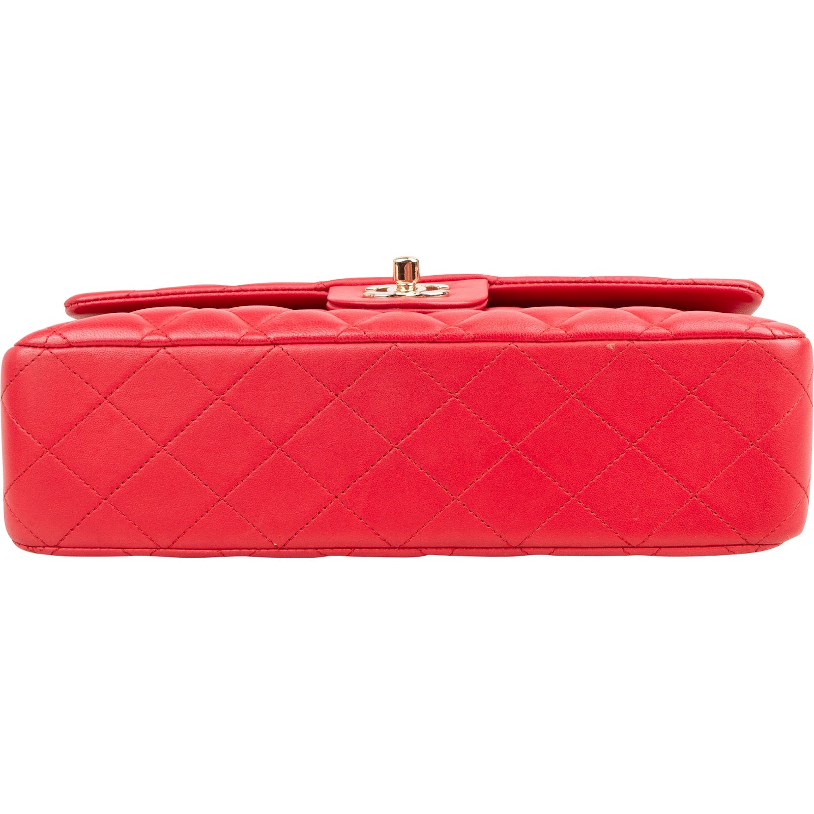 Chanel Quilted Lambskin Medium Double Flap Shoulder Bag Hot Pink