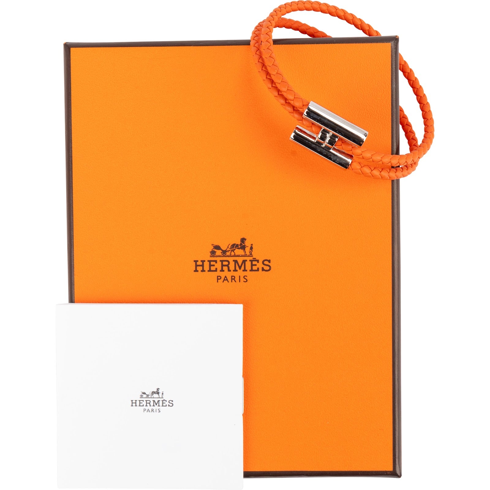 Hermès Tournis Tressé Braided Leather Bracelet