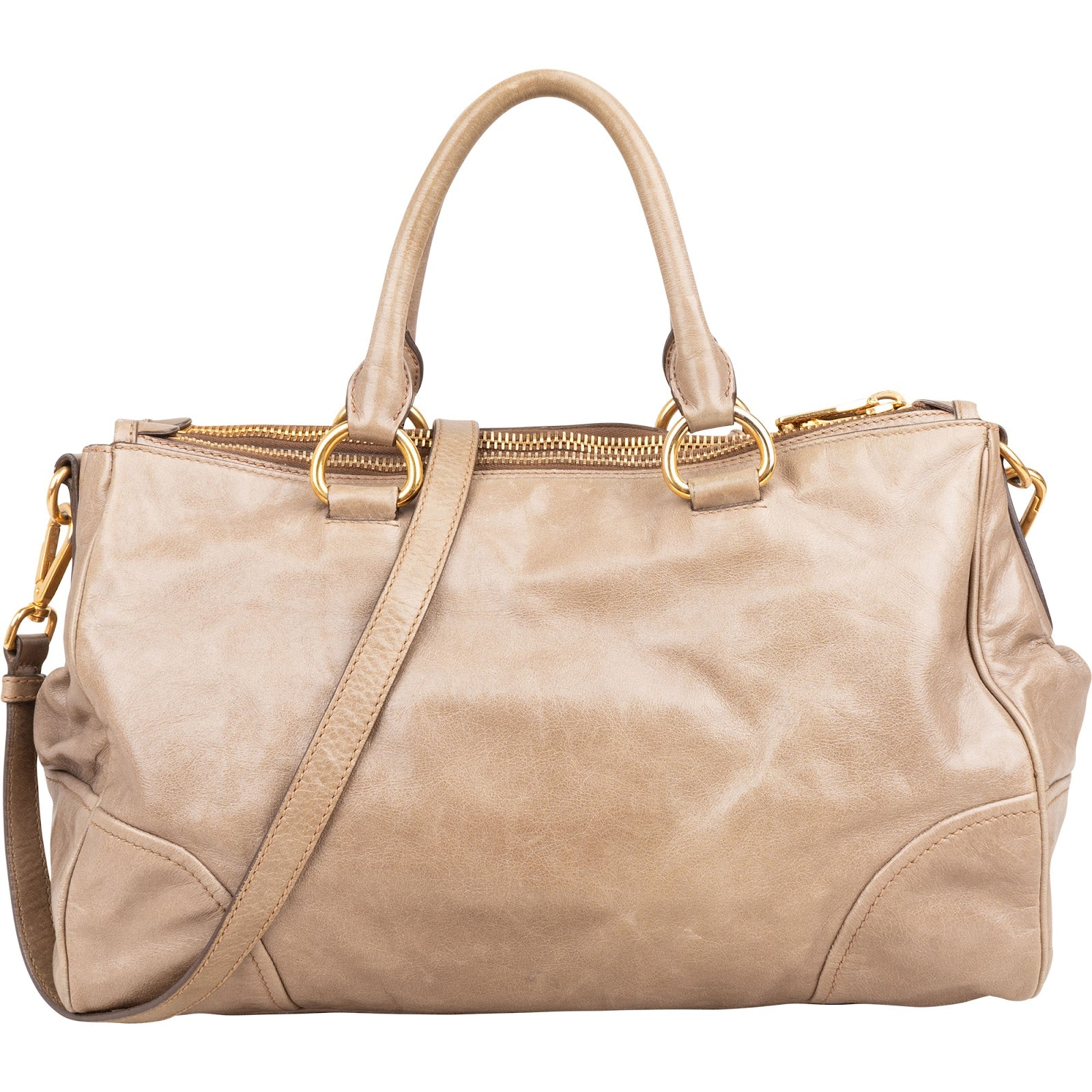 Miu Miu Vitello Shine Satchel Handbag