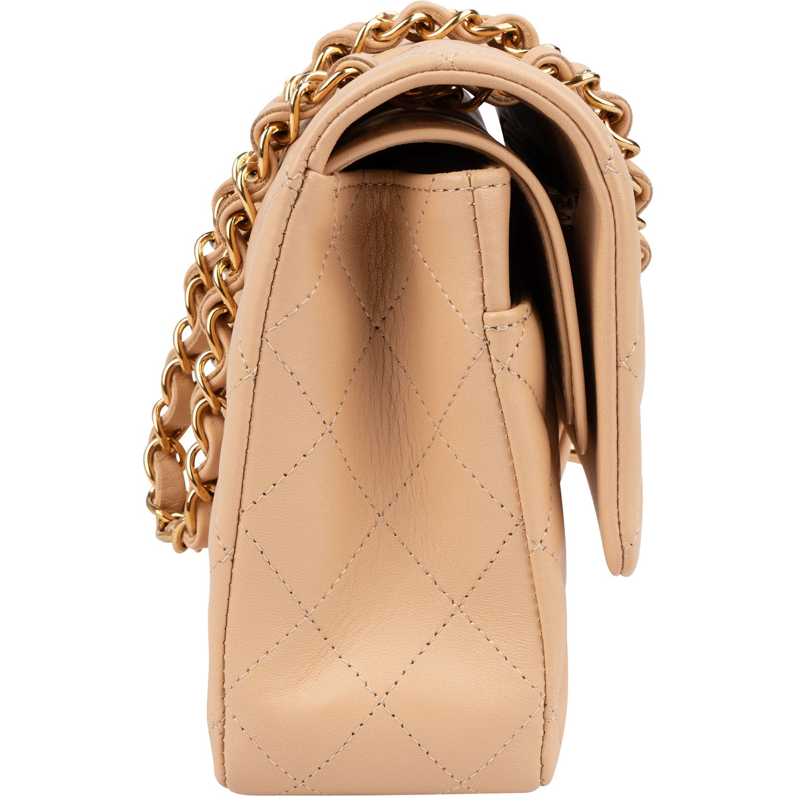 Chanel Quilted Lambskin Medium Double Flap Shoulder Bag