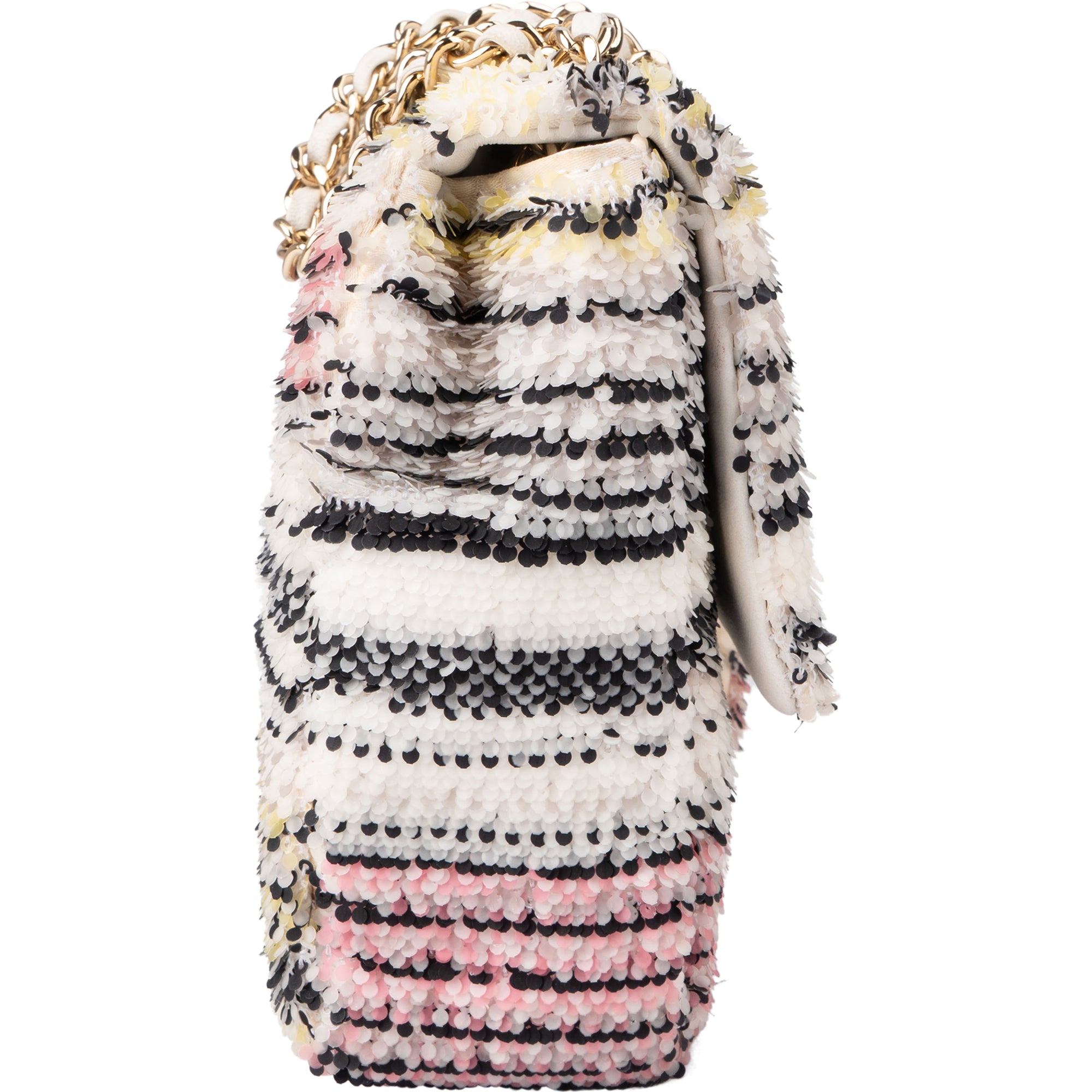 Chanel - Sequin Multicolor Single Flap Crossbody Bag
