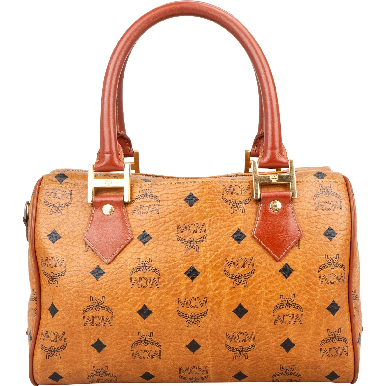 MCM Monogram Visetos Boston Handbag