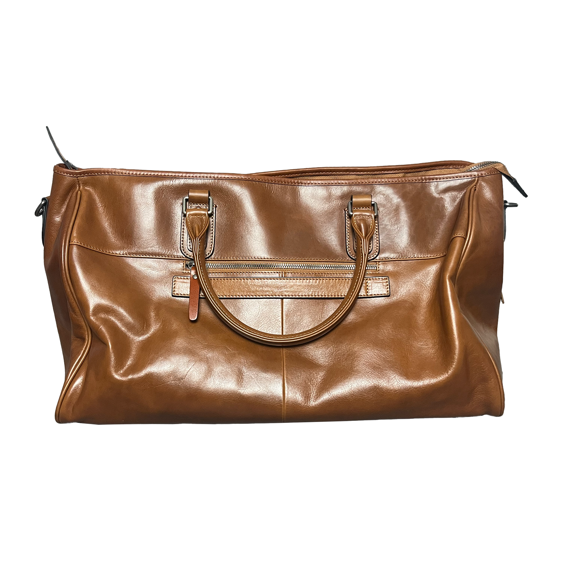 Weekender aus braunem Leder