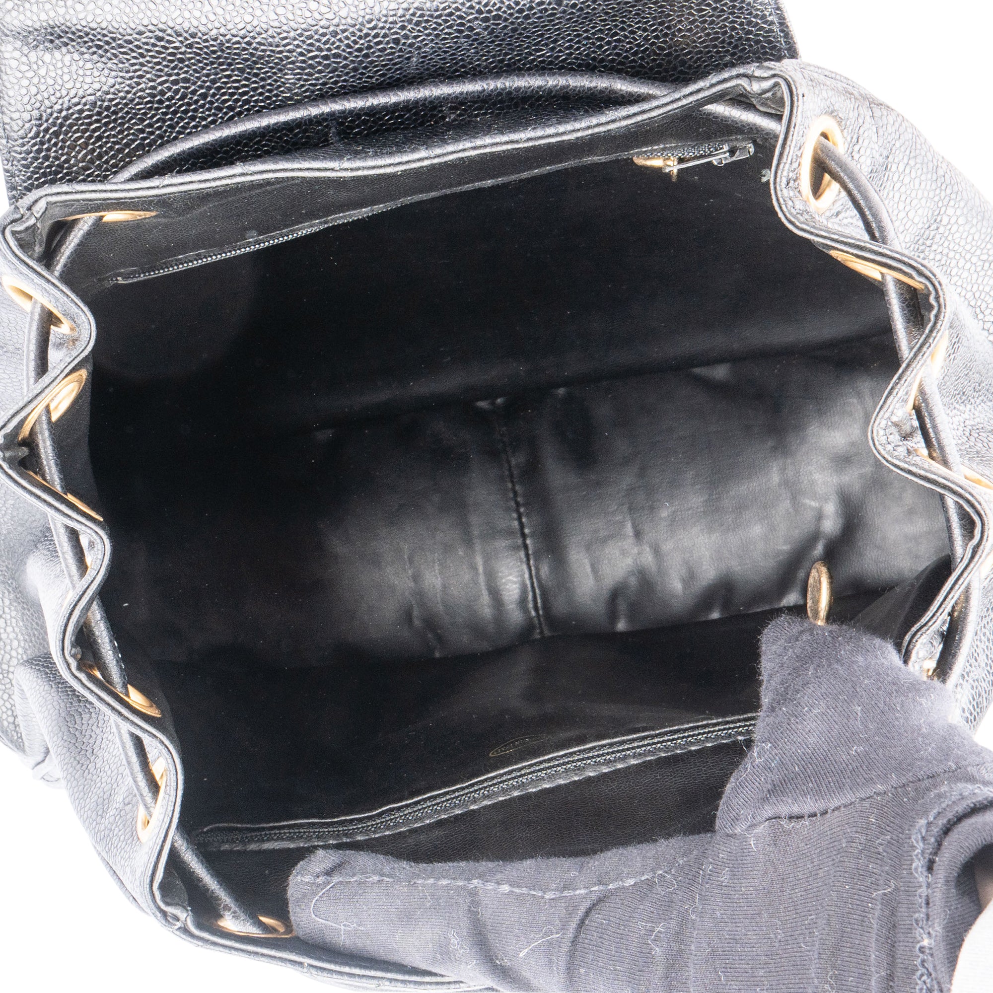 Chanel - Quilted Caviar Leather Chain Backpack
