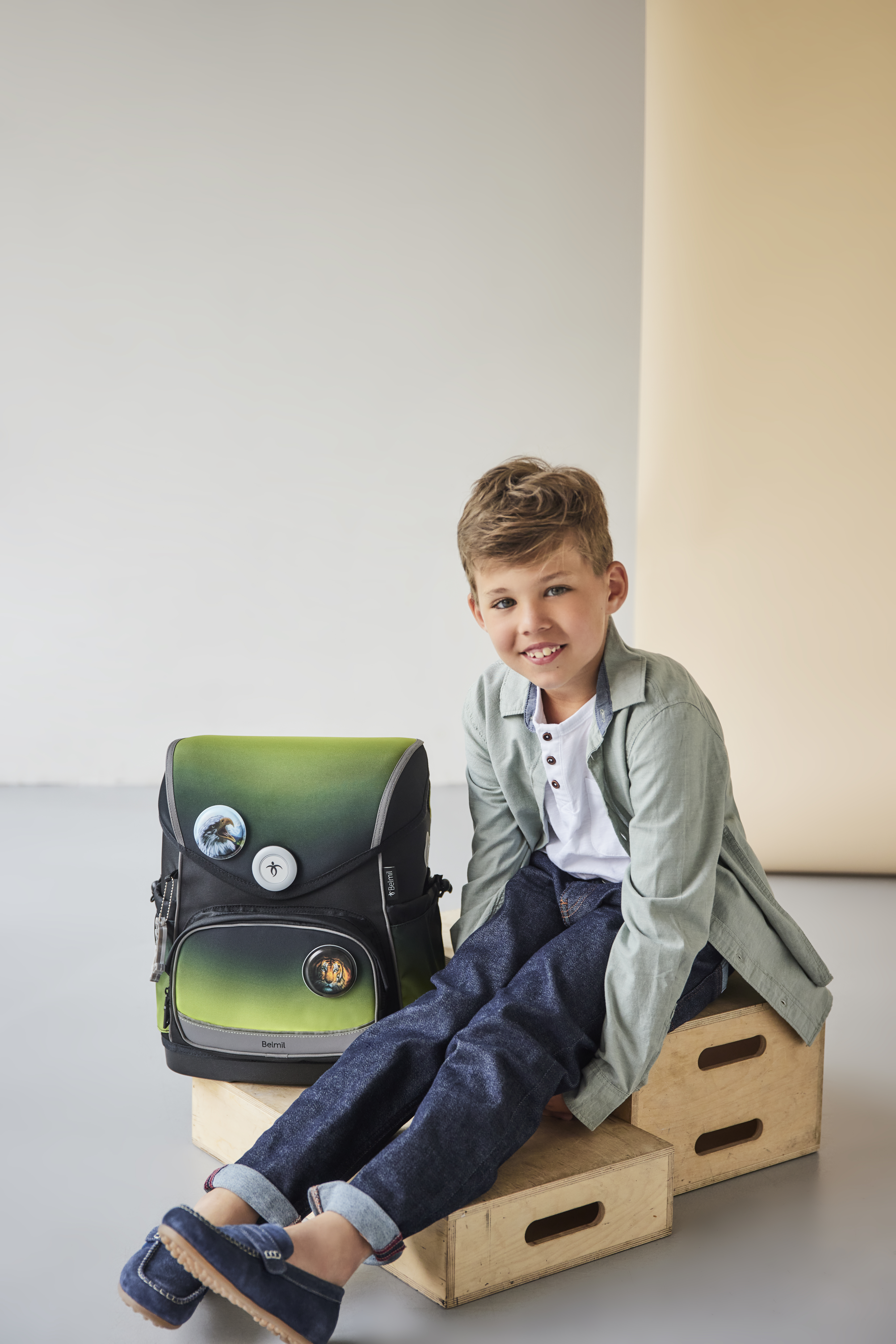 Compact Plus 5-piece satchel set - Black Green