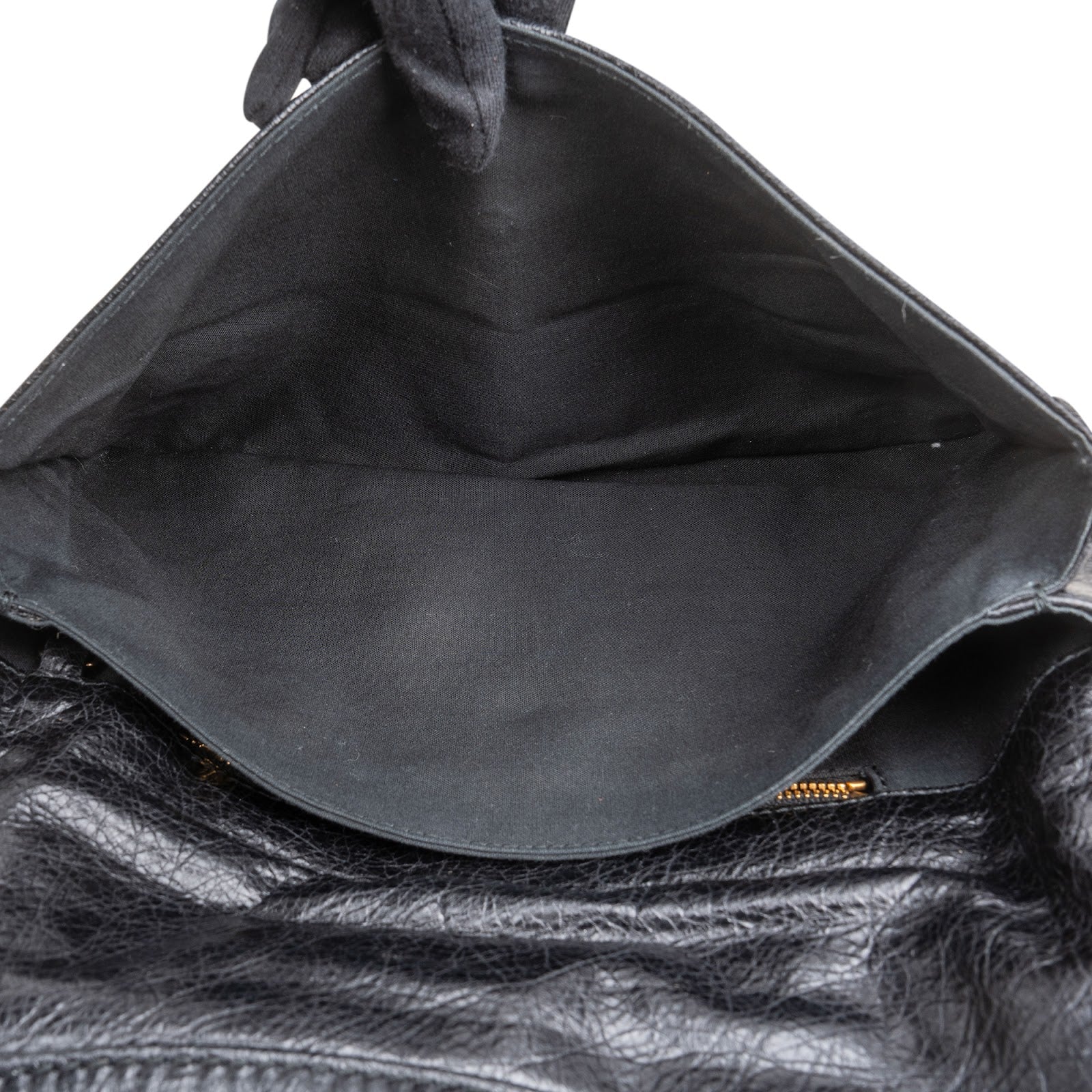 Balenciaga Black Leather City Clutch Bag