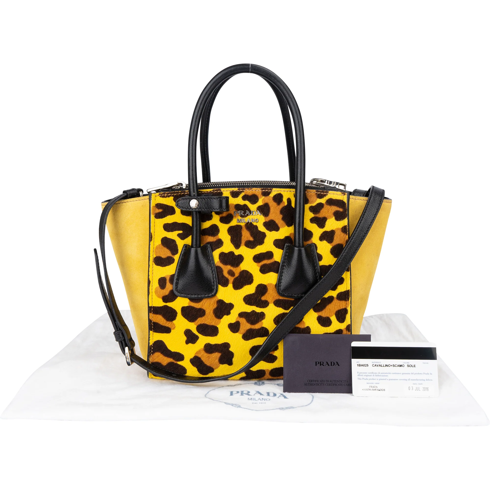 Prada Leopard Print Satchel Handbag