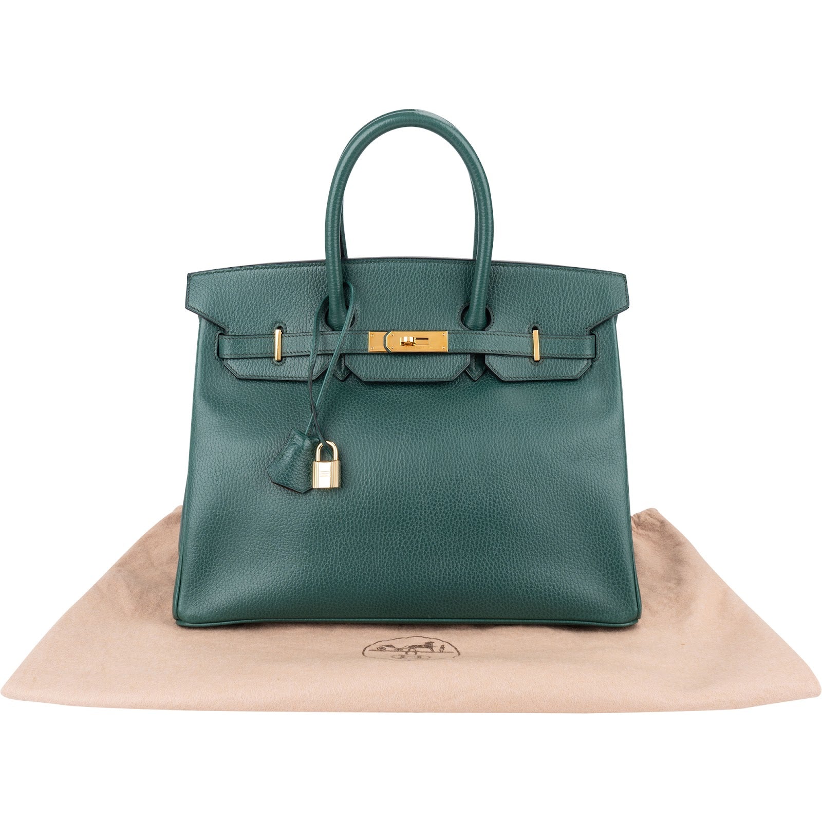 Hermès Vert Clair Ardennes Leather Birkin 35 Handbag