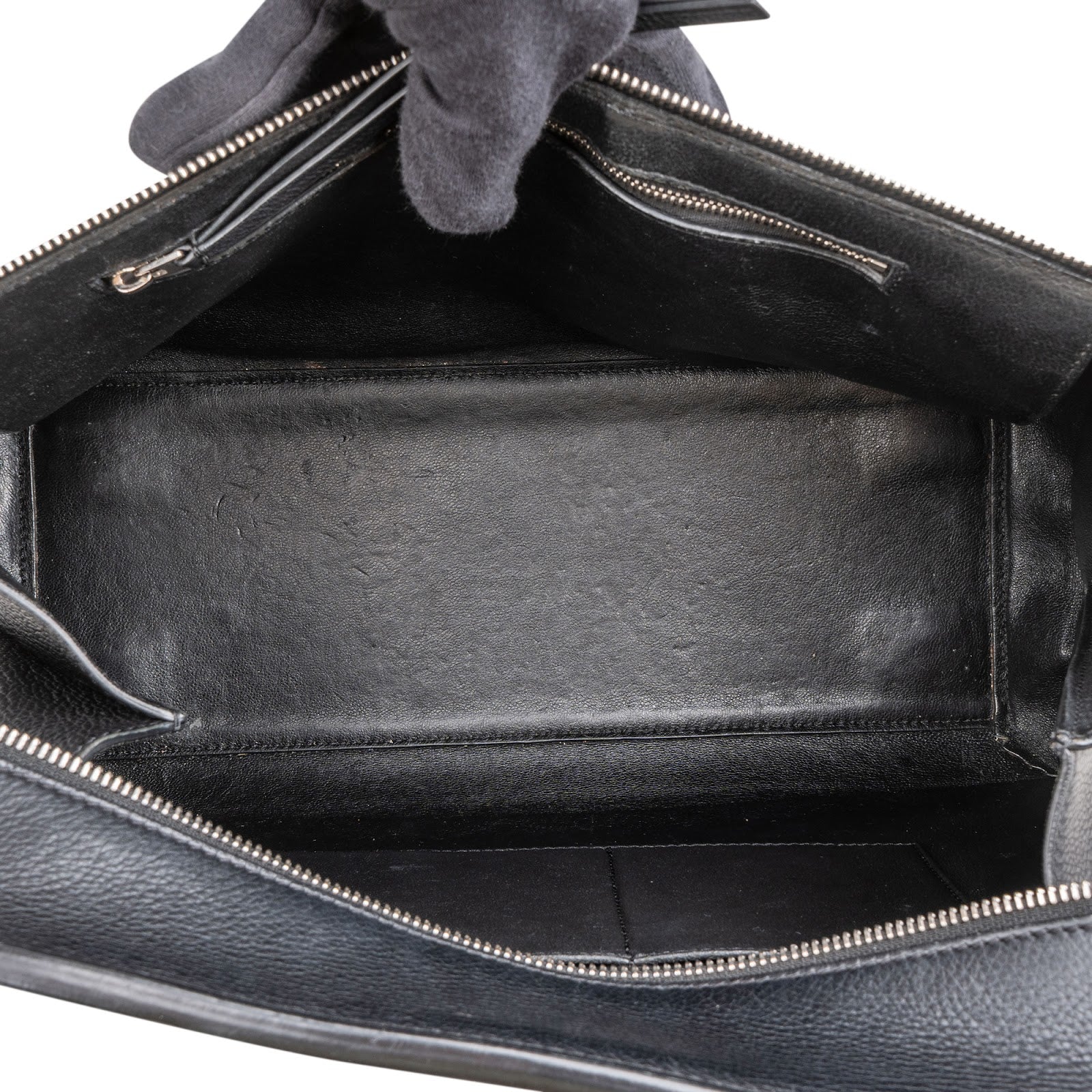 Céline Black Grained Calfskin Edge Shoulder Bag