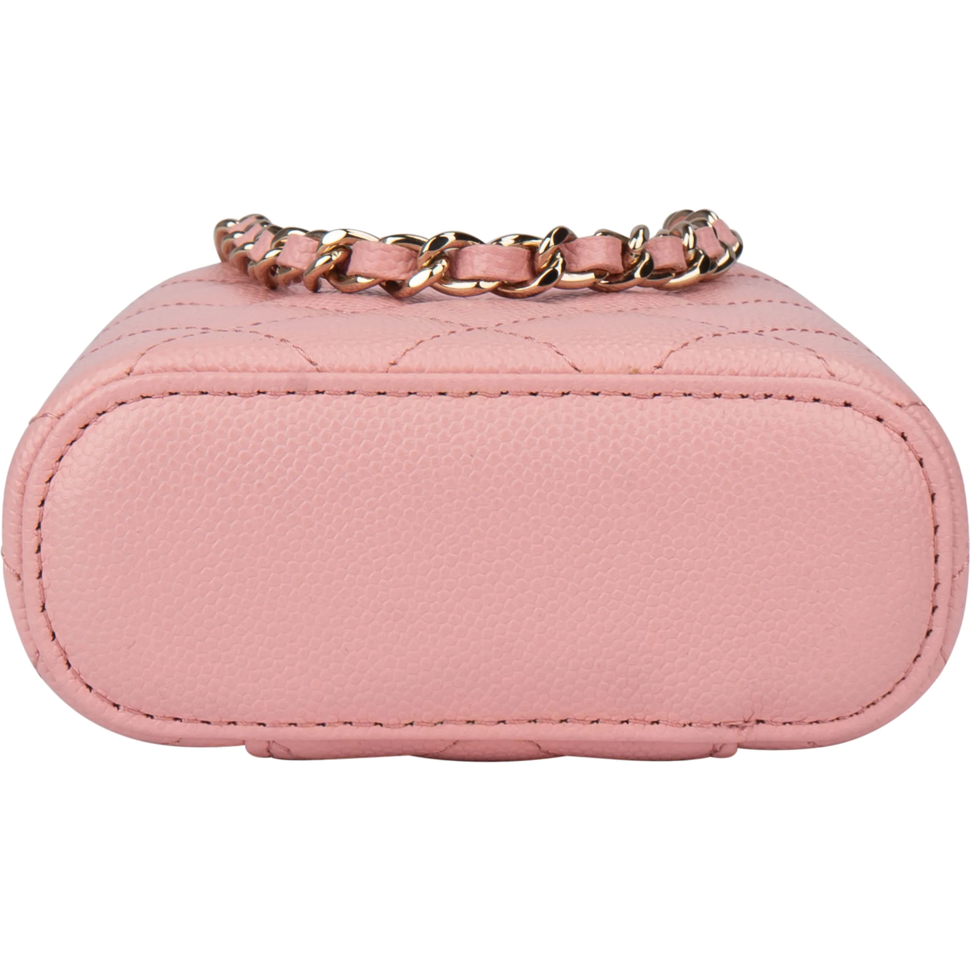 Chanel Pink Caviar Leather Mini Vertical Vanity Crossbody Bag