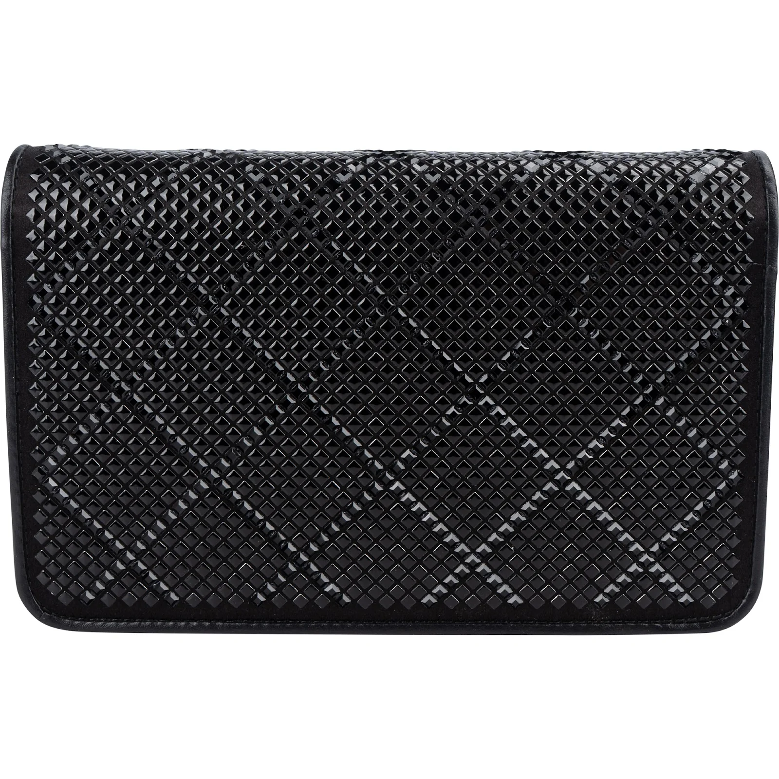 Chanel Patent Diamond Lattice Single Flap Wallet on Chain Crossbody Bag