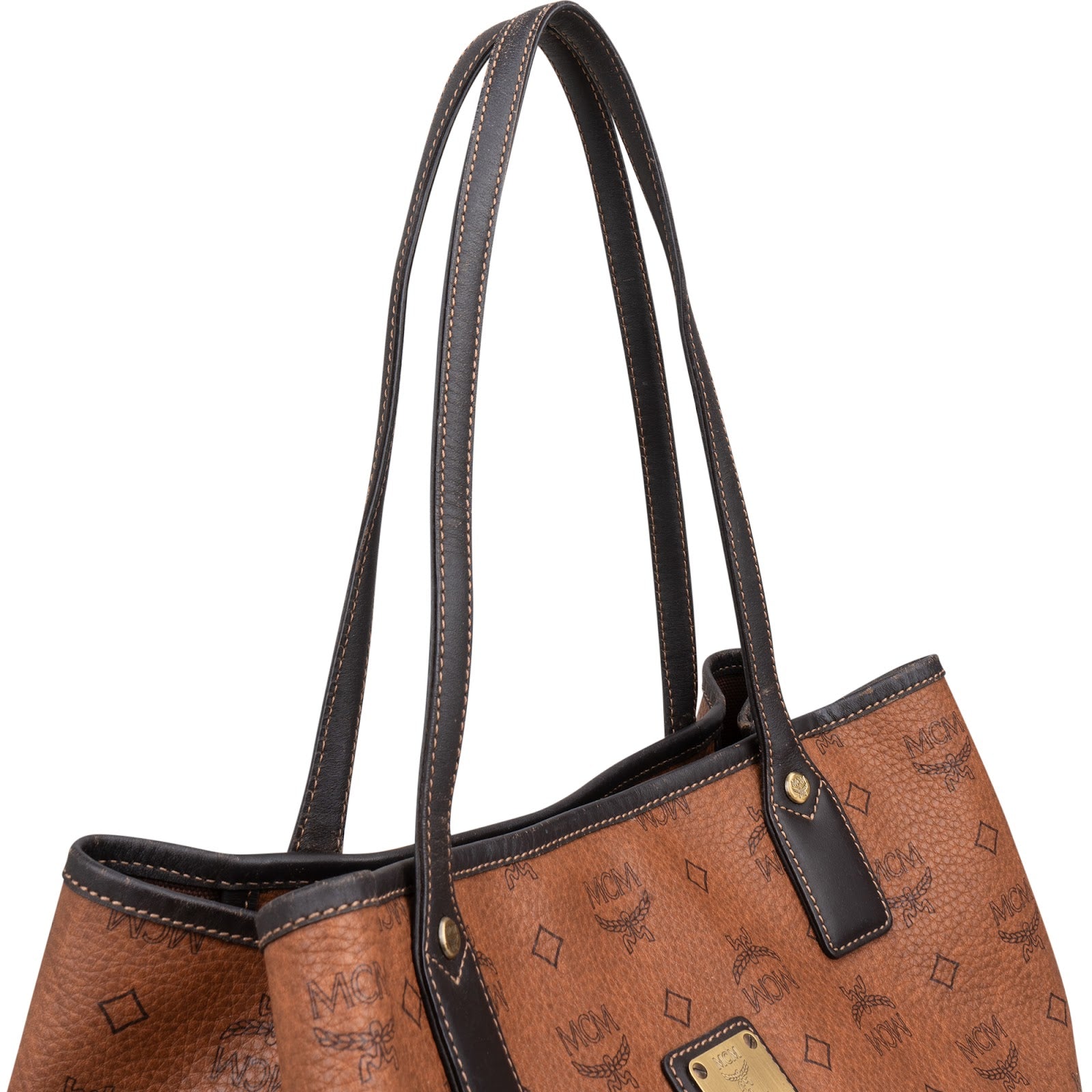 MCM Monogram Visetos Leather Liz Reversible Shopper