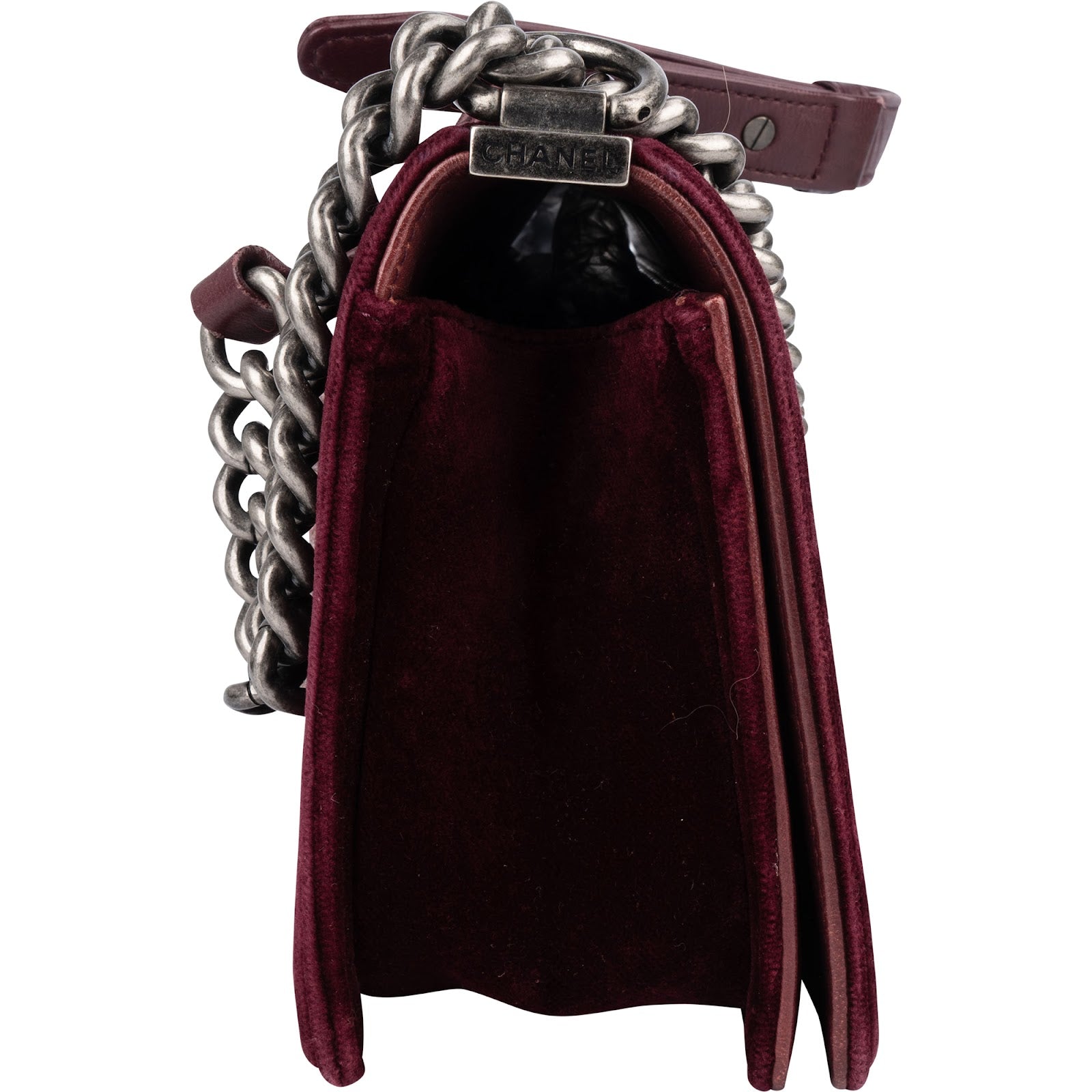 Chanel Velvet & Boucle Tweed Medium Boy Crossbody Bag