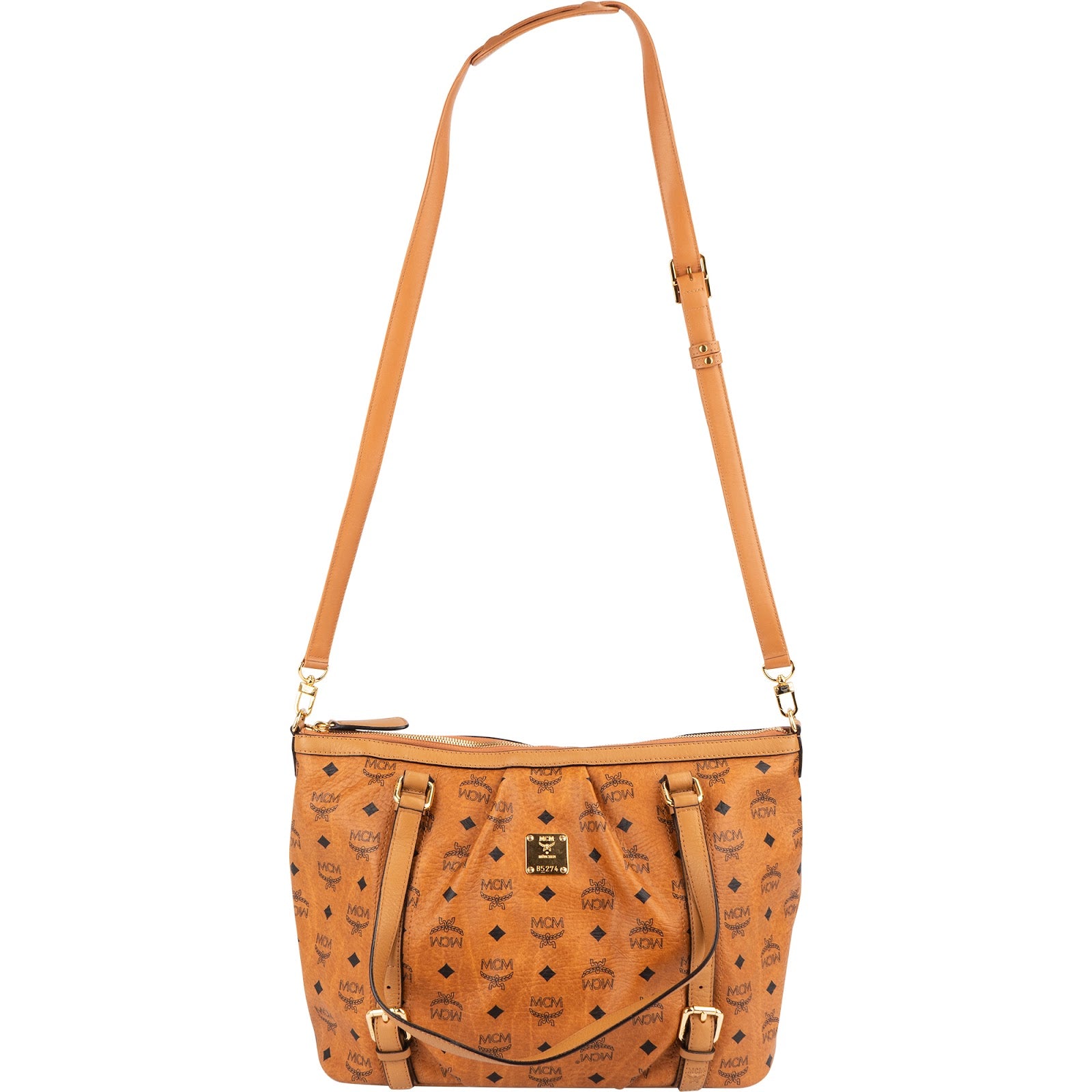 MCM Monogram Visetos Satchel Shoulder Bag