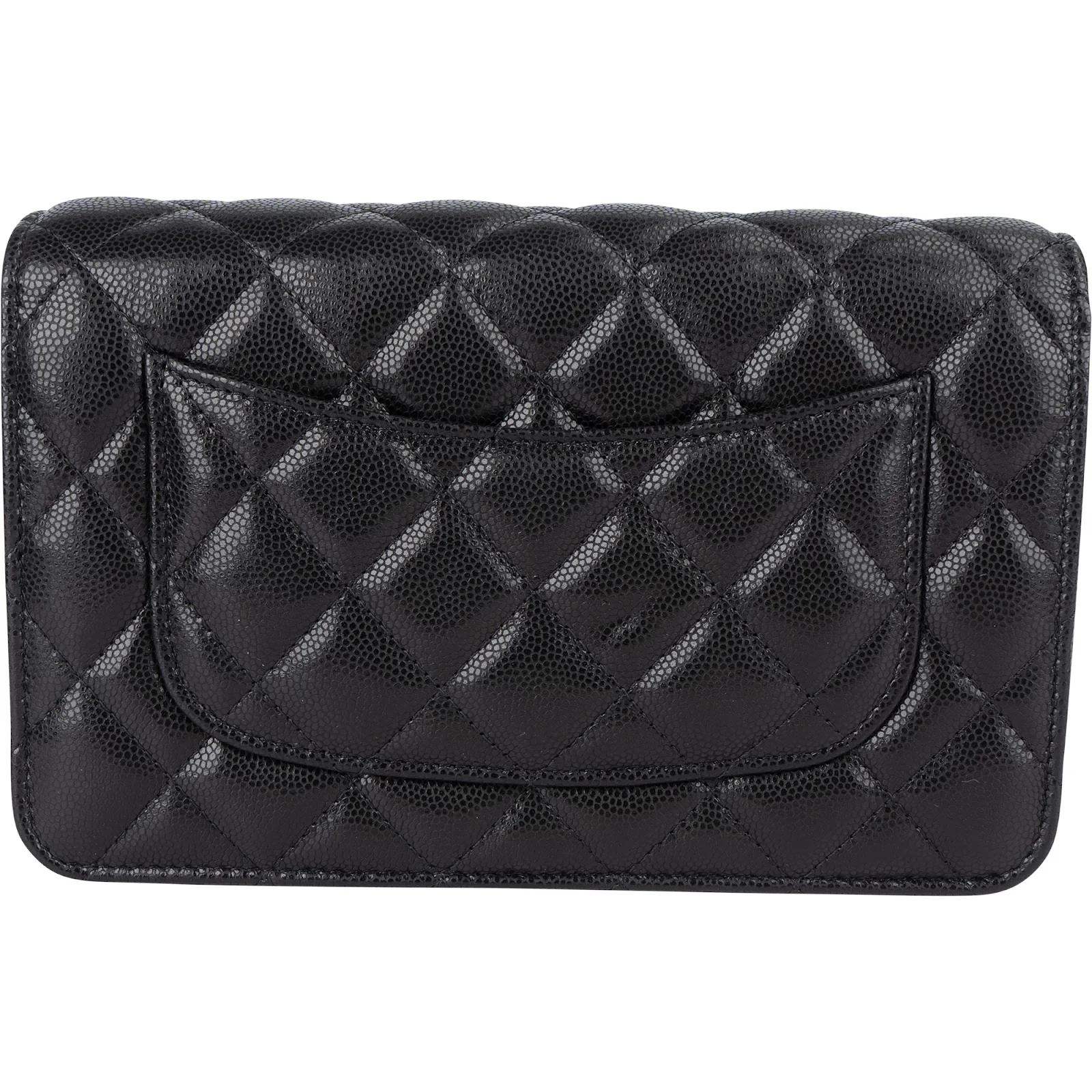 Chanel Quilted Caviar Leather Wallet On Chain Crossbody Bag