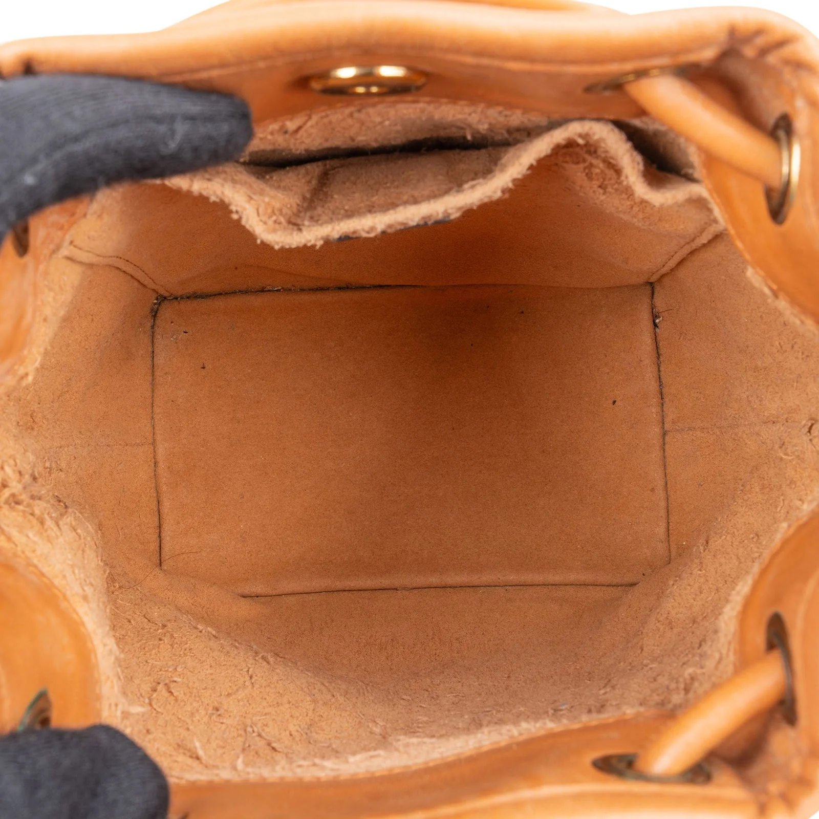 MCM Monogram Visetos Mini Drawstring Bucket Crossbody Bag