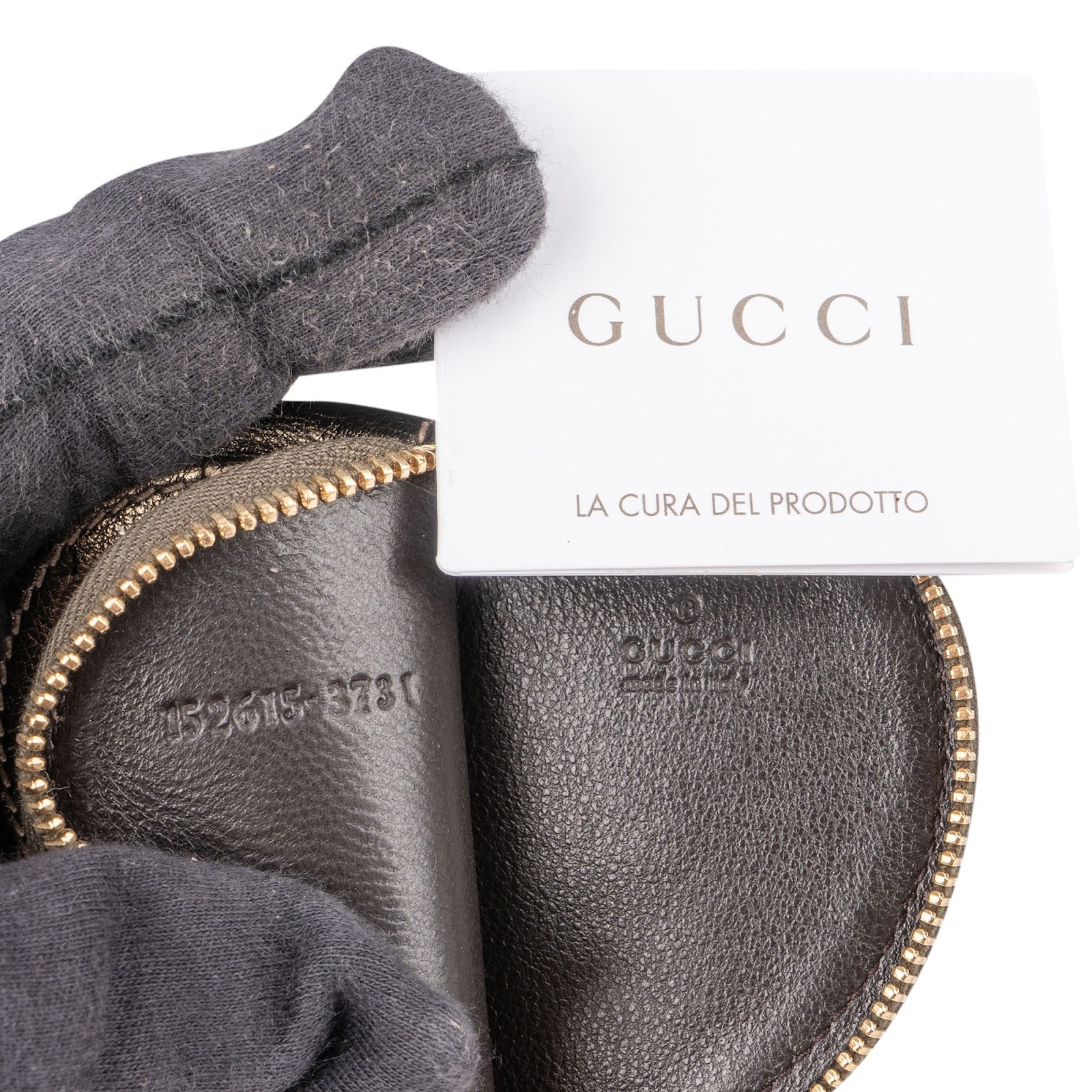 Gucci Guccissima Leather Heart Shaped Coin Purse