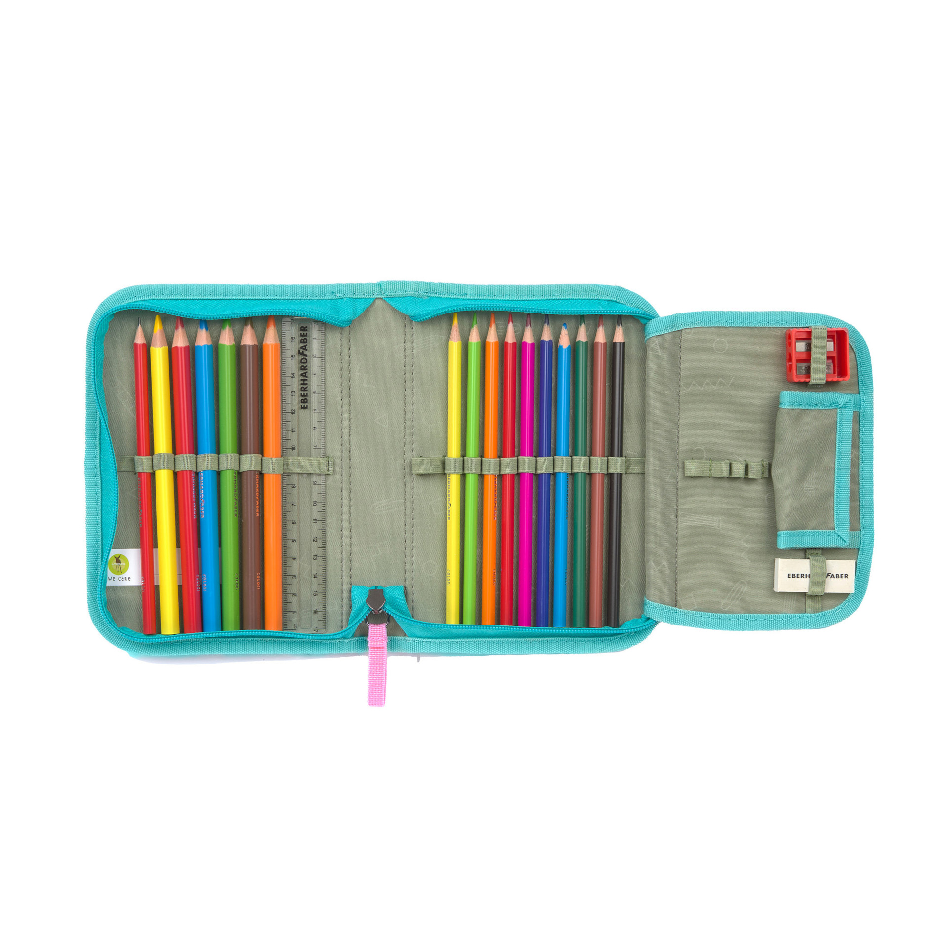School Set Slim Unique Schulranzenset 6tlg. - turquoise
